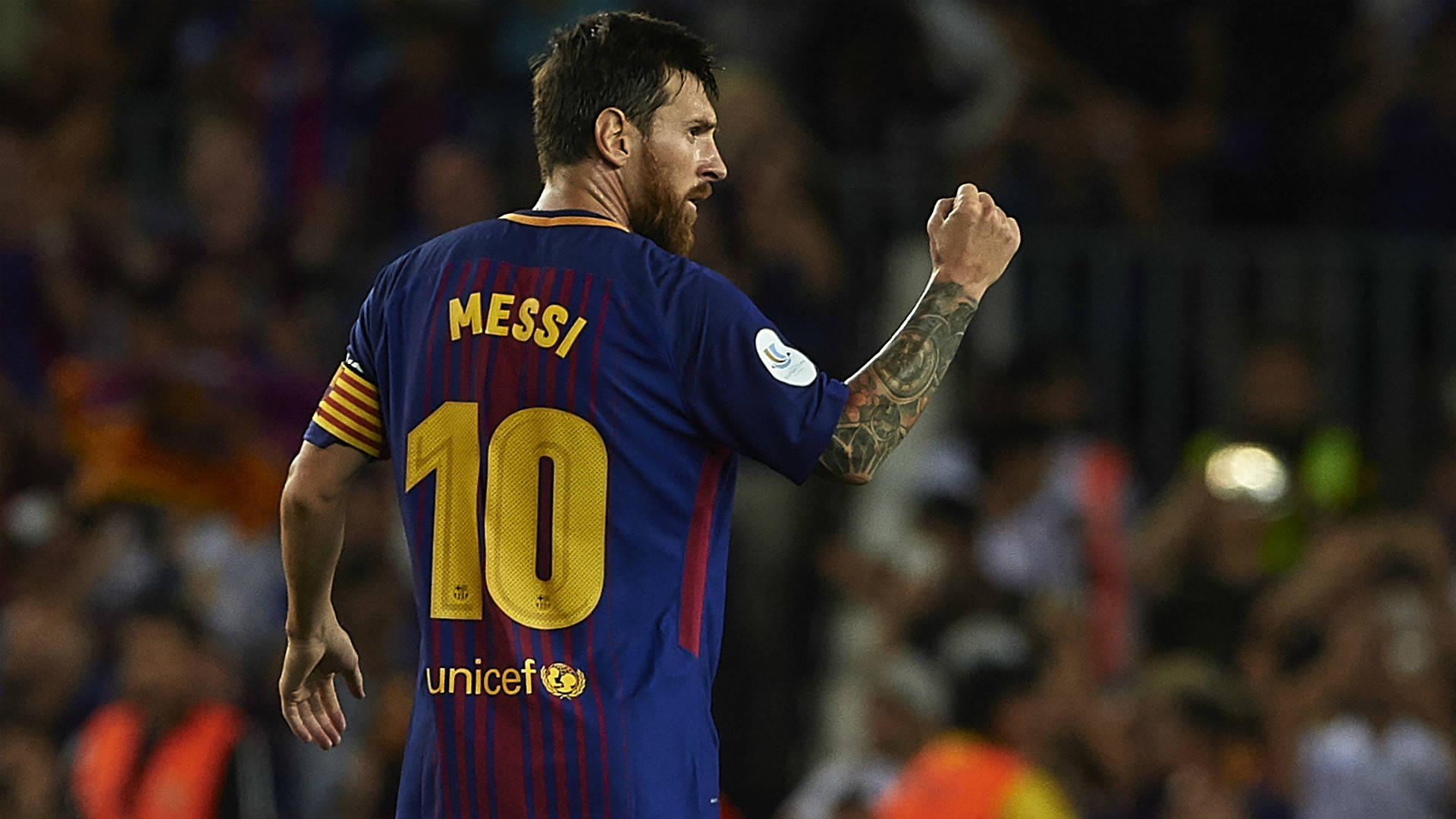 Lionel Messi Anatoa Msaada kwa UNICEF Picha ya Ukuta