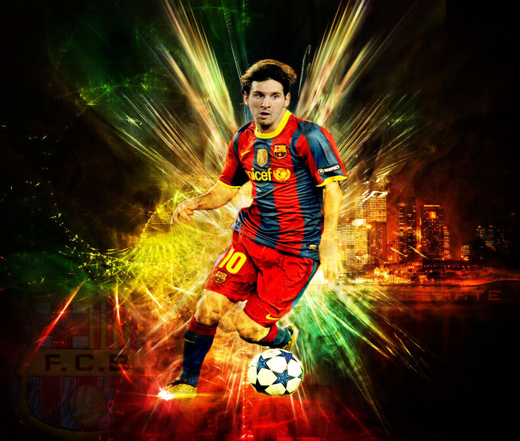 Lionel Messi Anawasha Mji Picha ya Ukuta