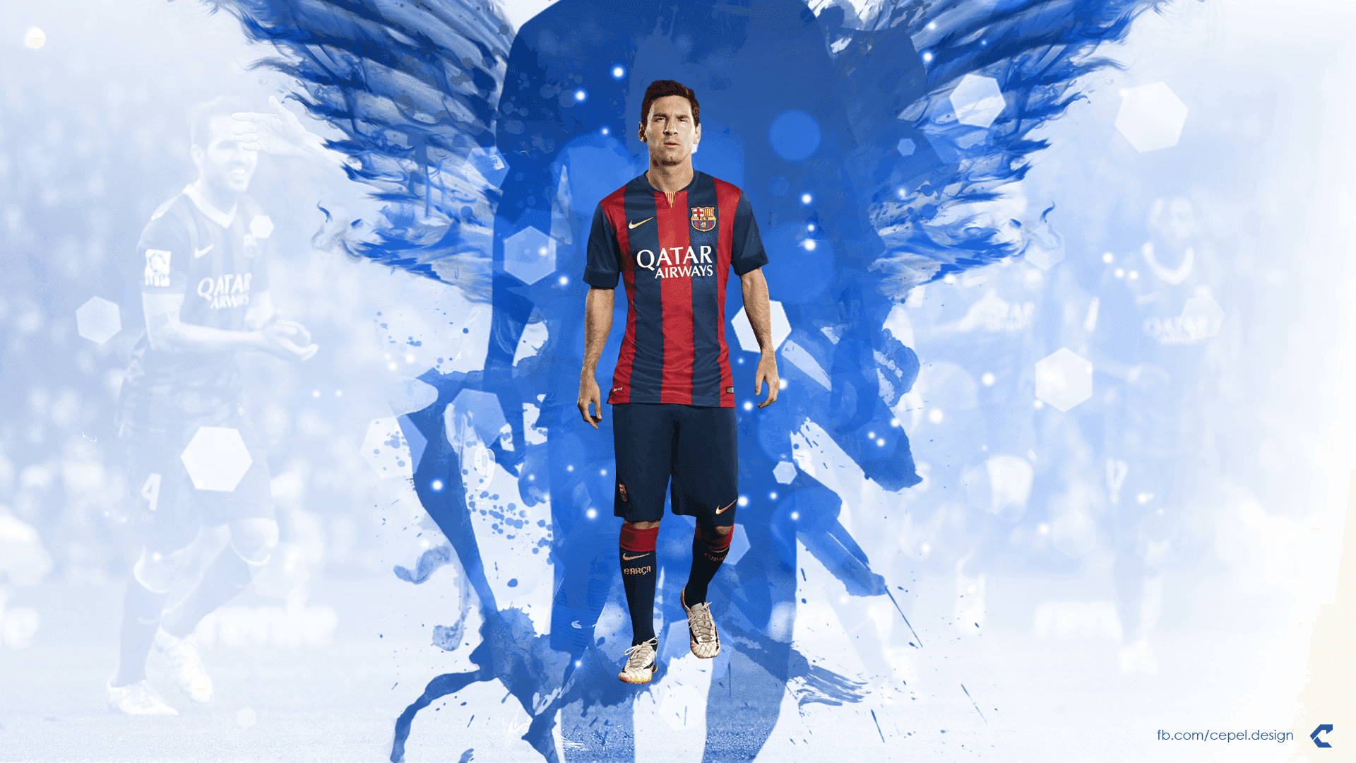 Lionel Messi, nyota wa Barcelona, akicheza. Picha ya Ukuta