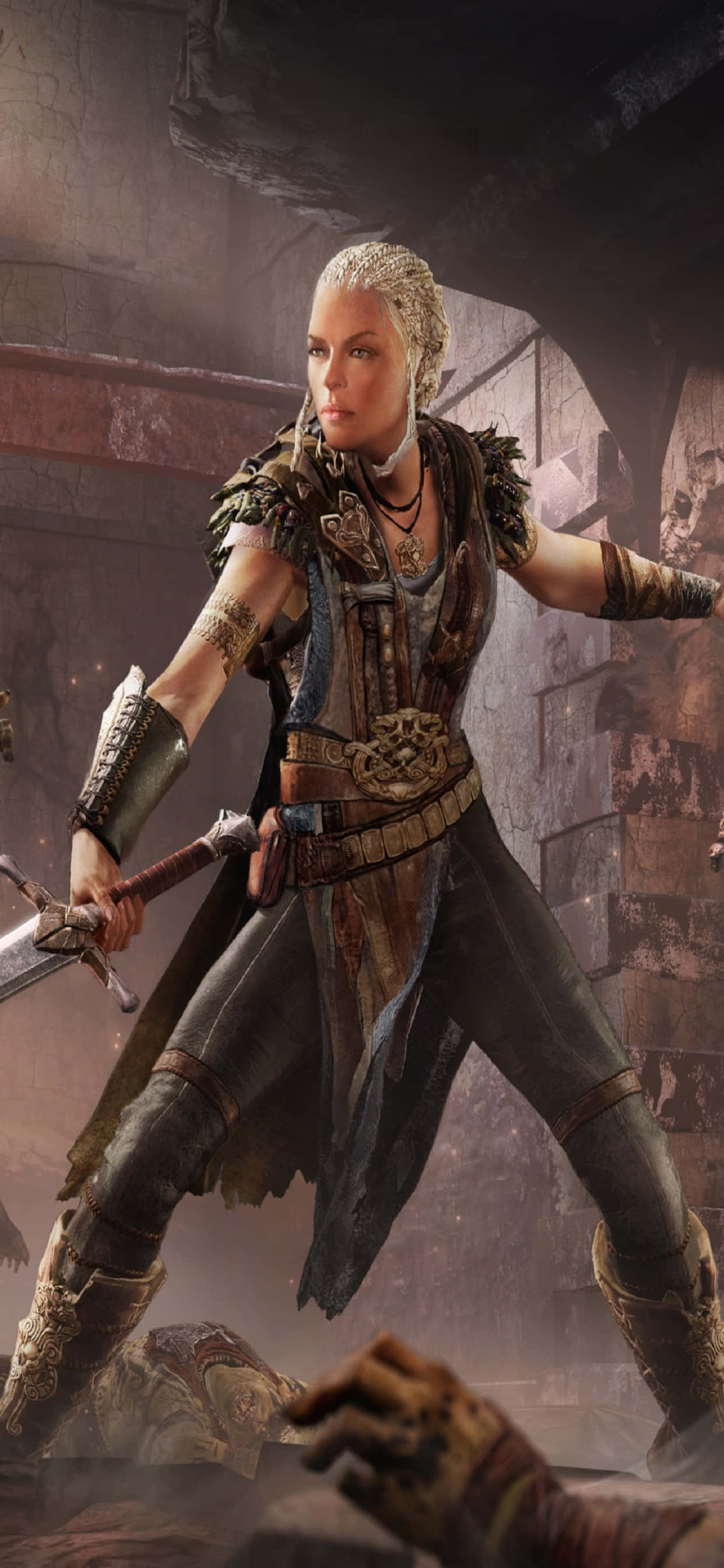 Lithariel iPhone Xs Max Shadow Of Mordor Background Picha ya Ukuta