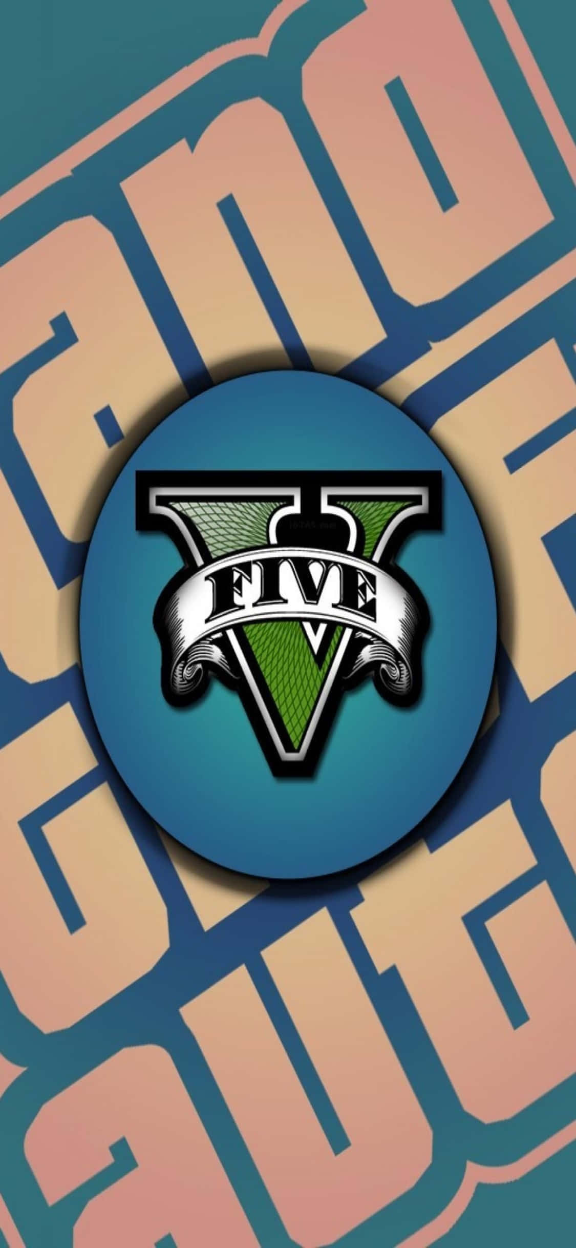 Logo In iPhone X Grand Theft Auto V Background Picha ya Ukuta