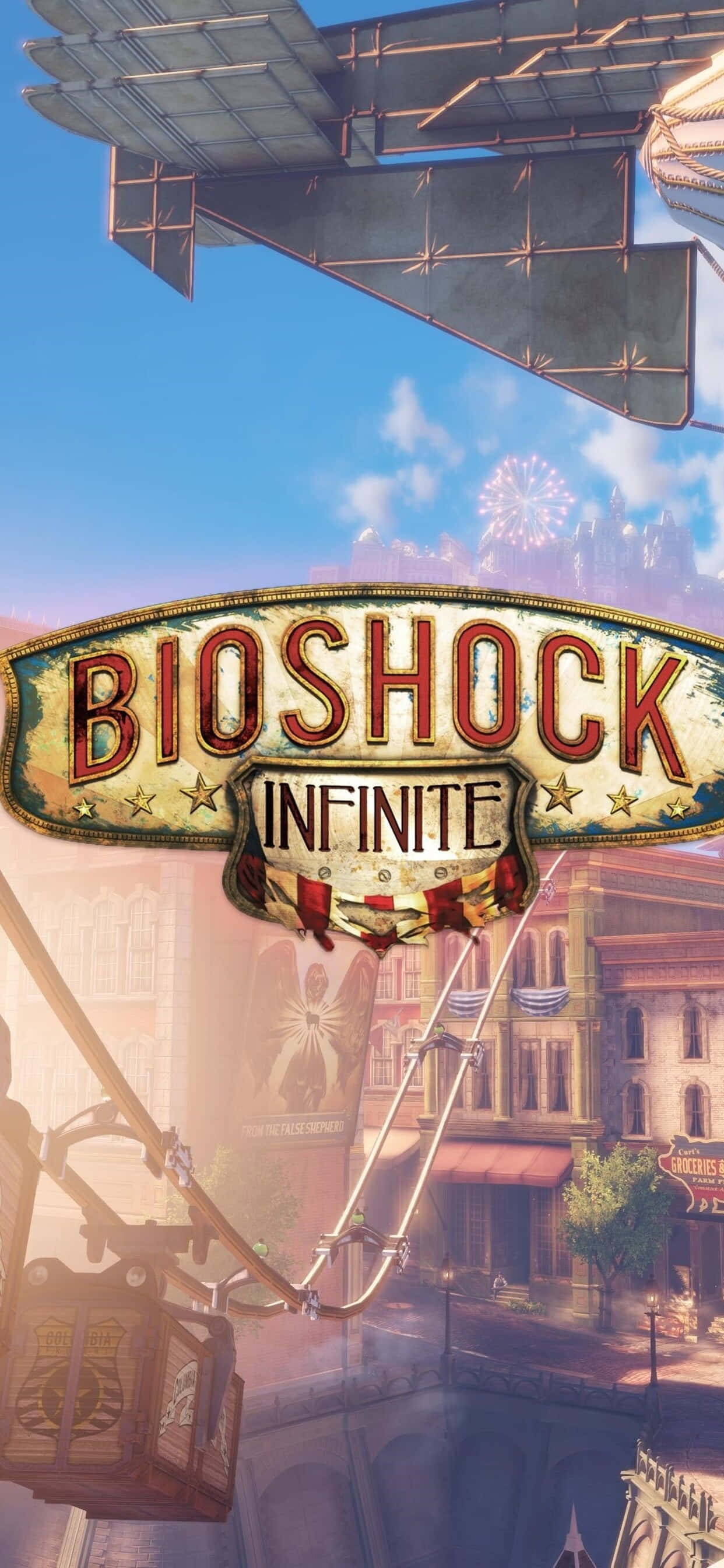 Alama iPhone Xs Max Bioshock Infinite Background Picha ya Ukuta