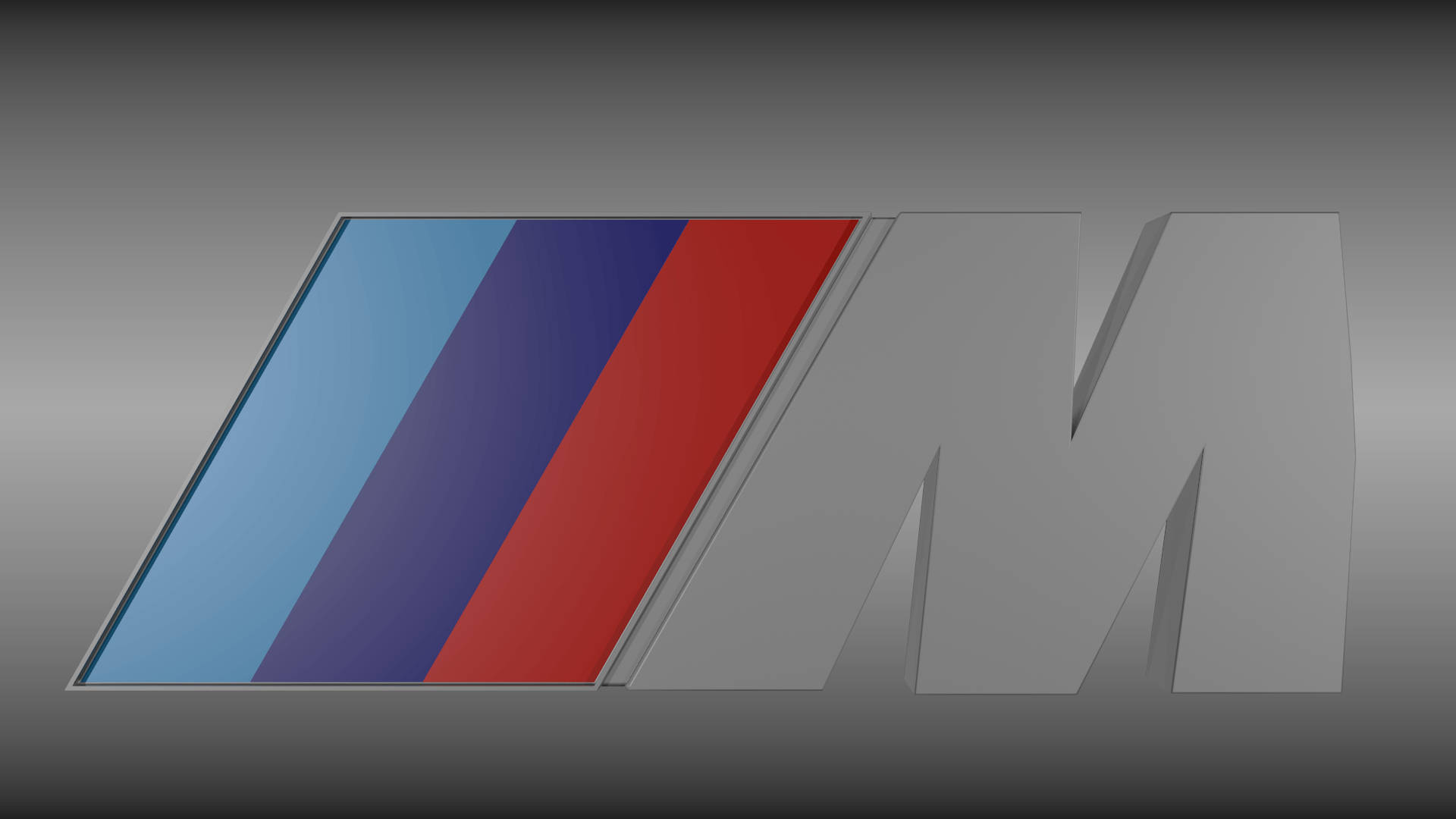 Logo la BMW M kwa Rangi ya Kijivu Picha ya Ukuta