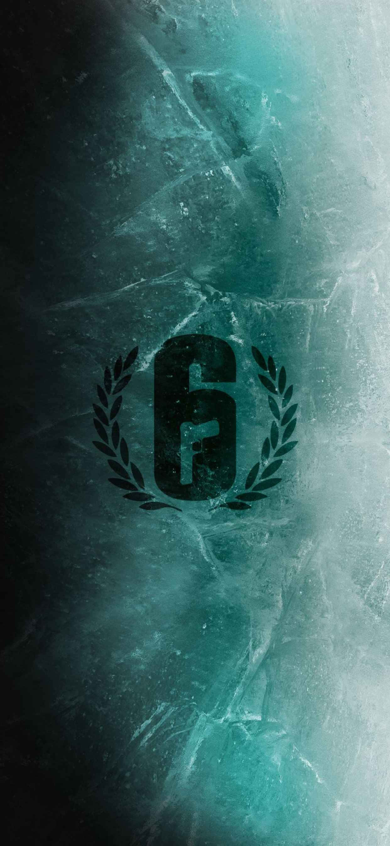 a green and blue logo on a iced background Picha ya Ukuta