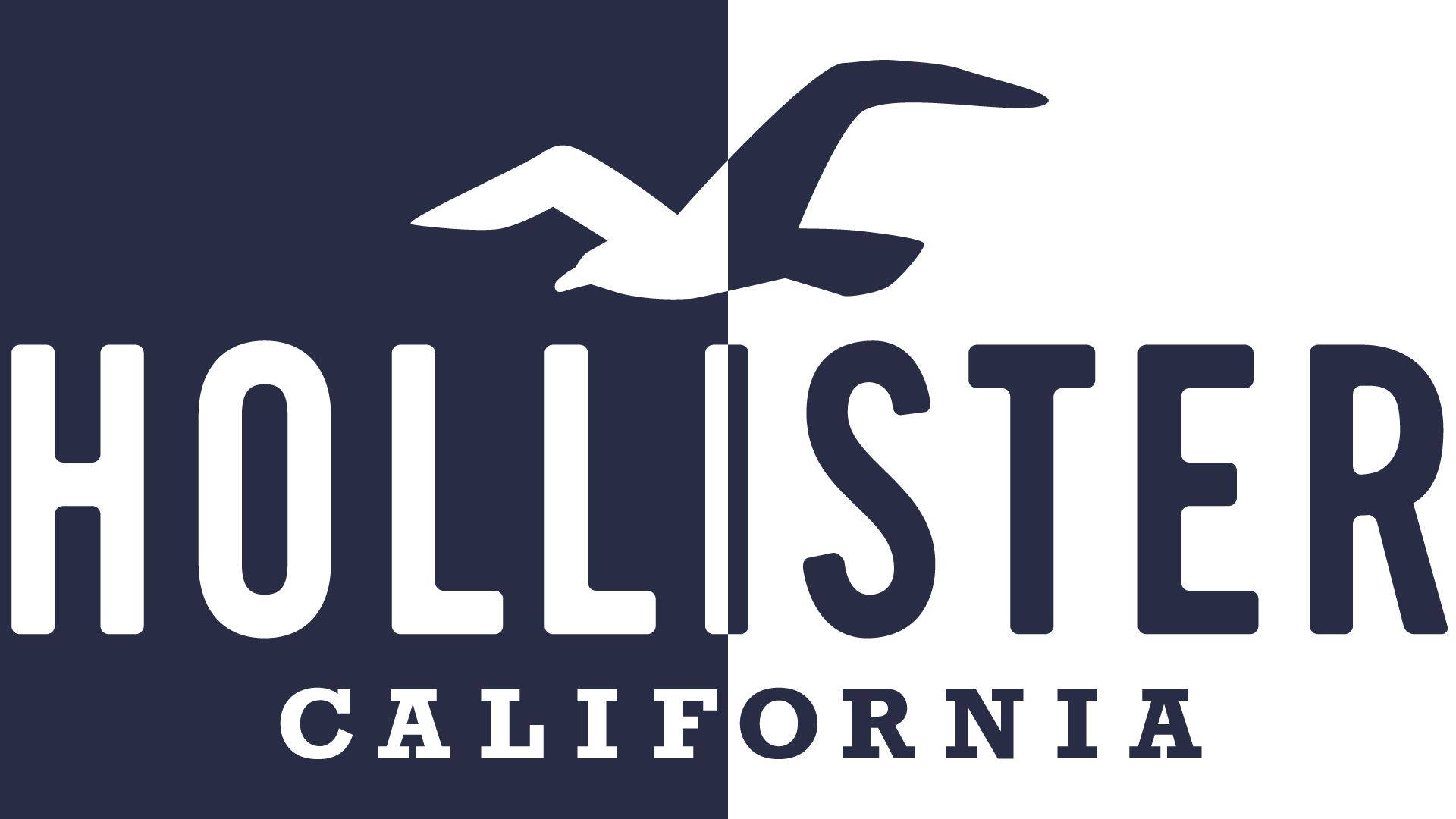 Logo ya Hollister Yenye Rangi Mbili Picha ya Ukuta