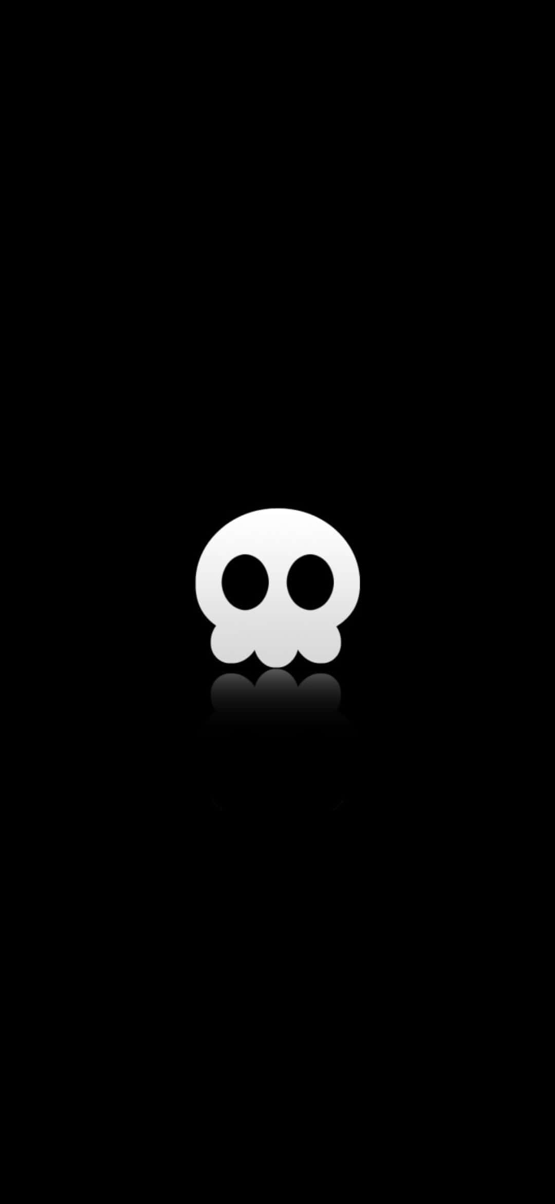 logo ya kichwa cha kifaranga cha rangi nyeupe kwenye background ya rangi nyeusi Picha ya Ukuta