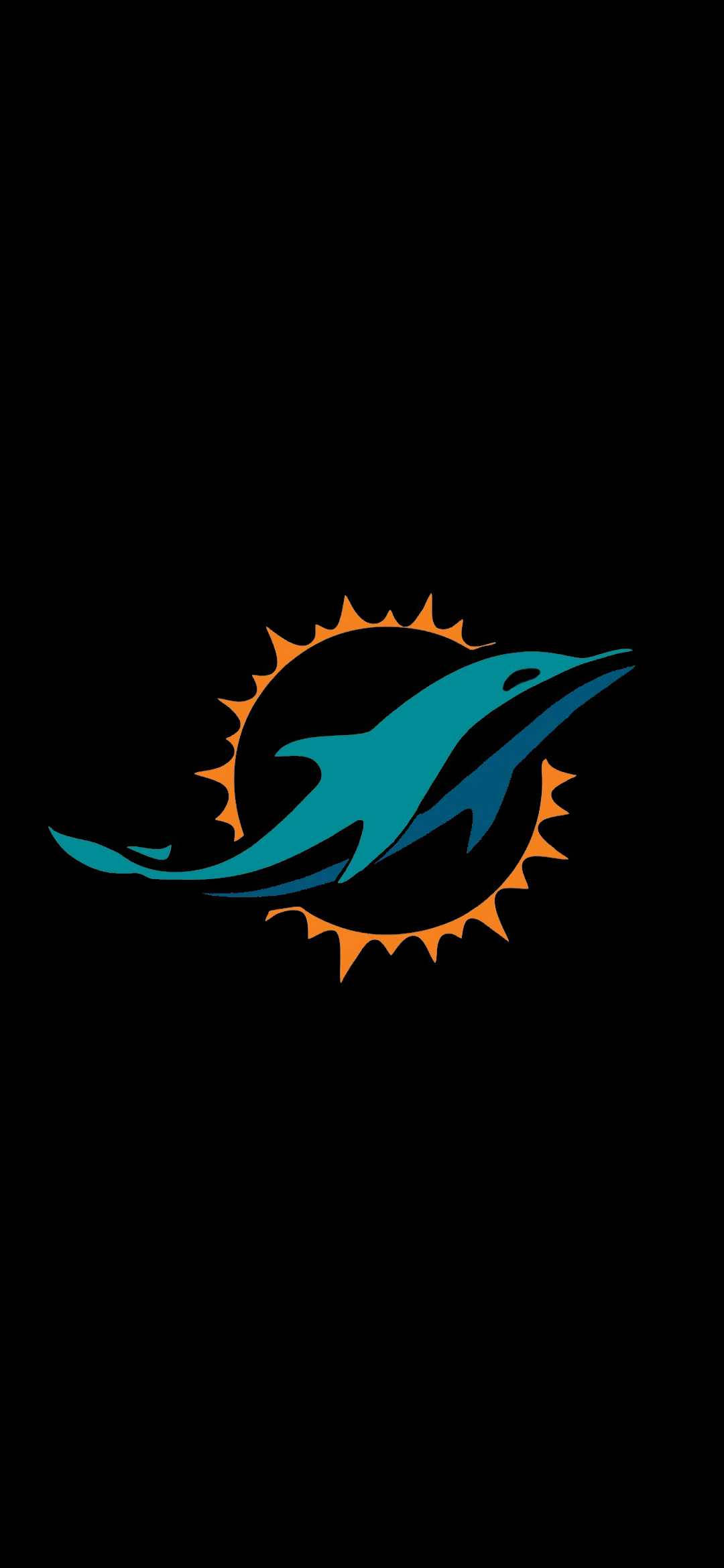 logo ya miami dolphins kwenye background nyeusi Picha ya Ukuta
