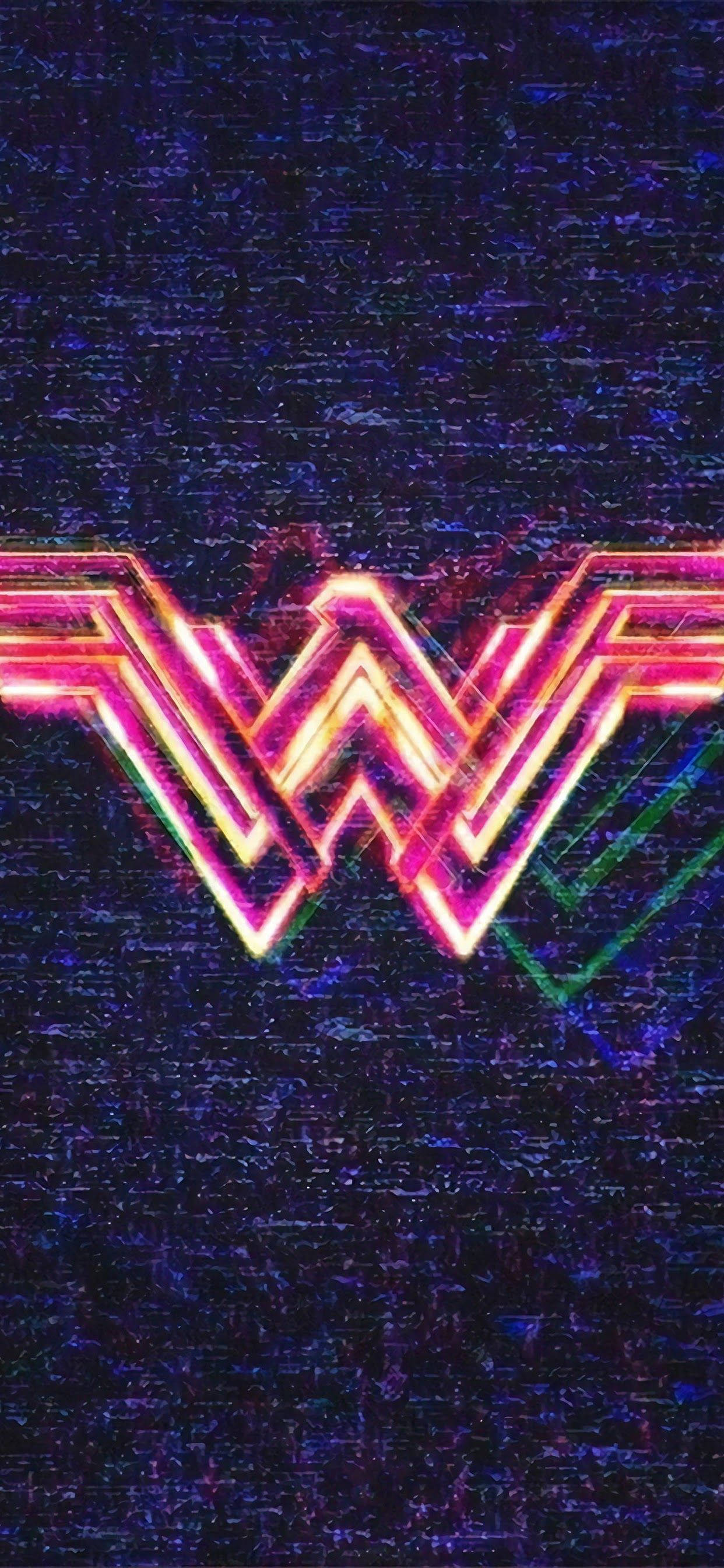 Logo ya Wonder Woman 1984 ya Neon Light Picha ya Ukuta