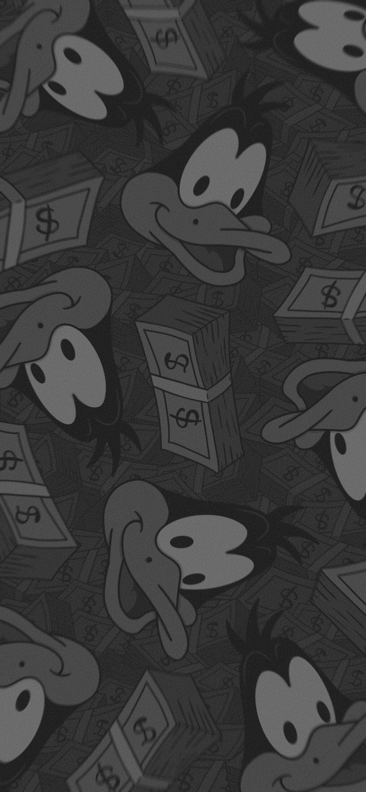 Looney Tunes Daffy Duck Pattern Picha ya Ukuta