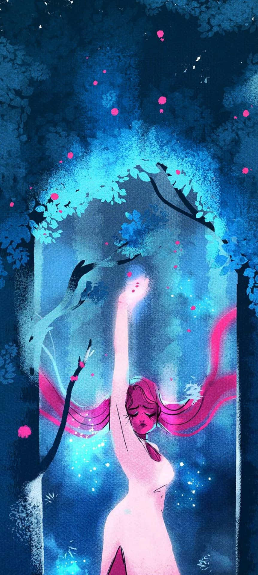 Lore Olympus Webtoon Raising Arm Picha ya Ukuta