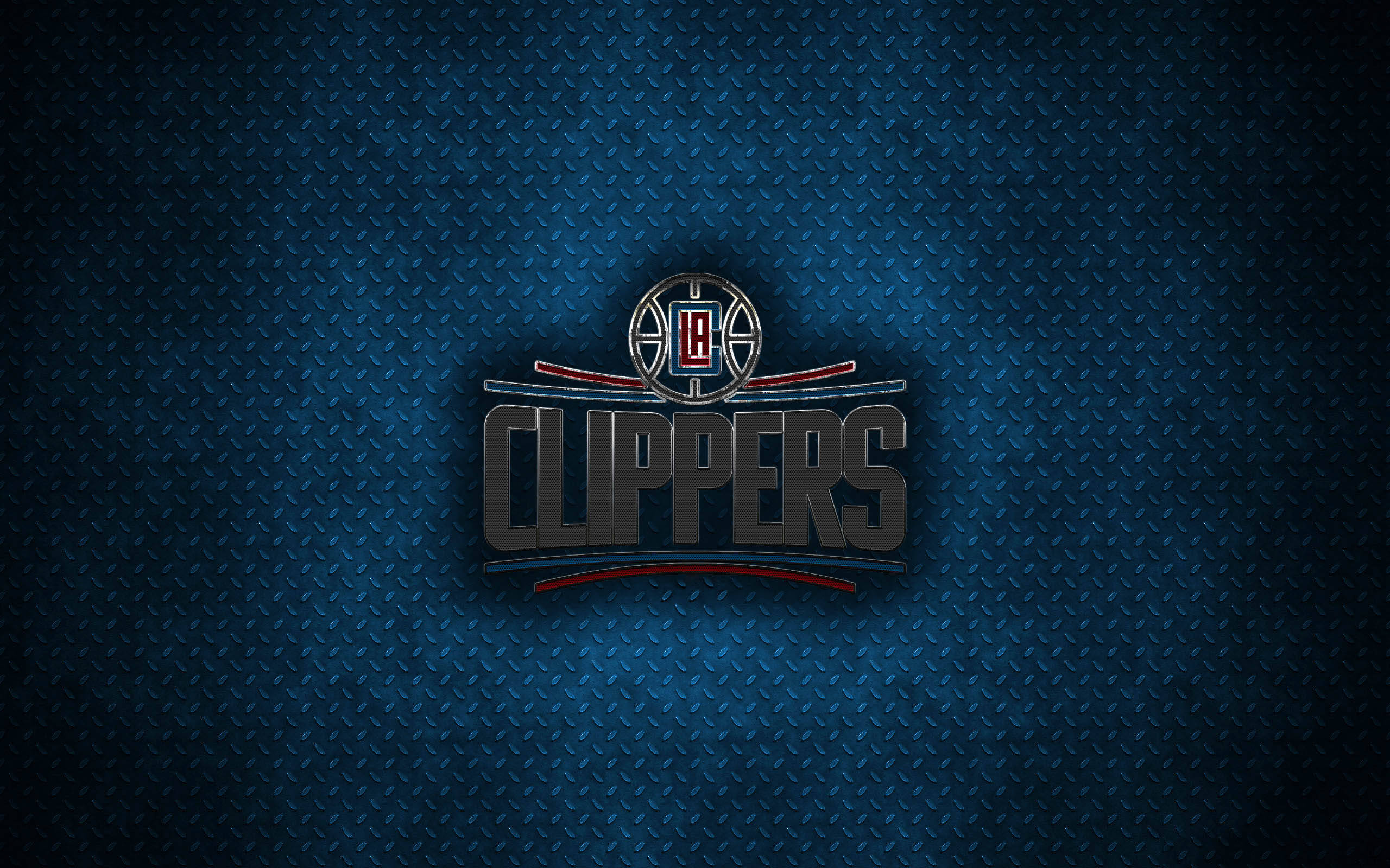 Los Angeles Clippers Usuli wa Metali wa Bluu Mwitu Picha ya Ukuta
