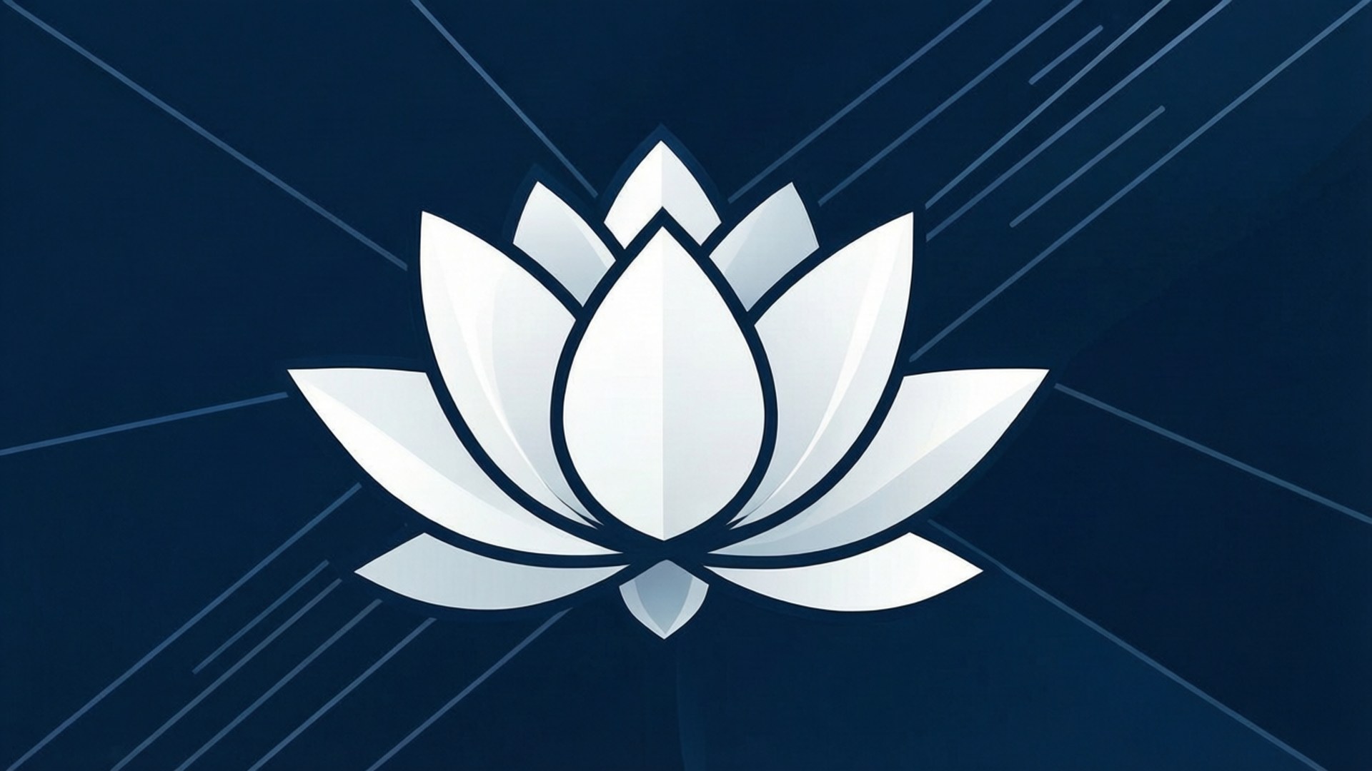 Lotus Nyeupe Rahisi Picha ya Ukuta
