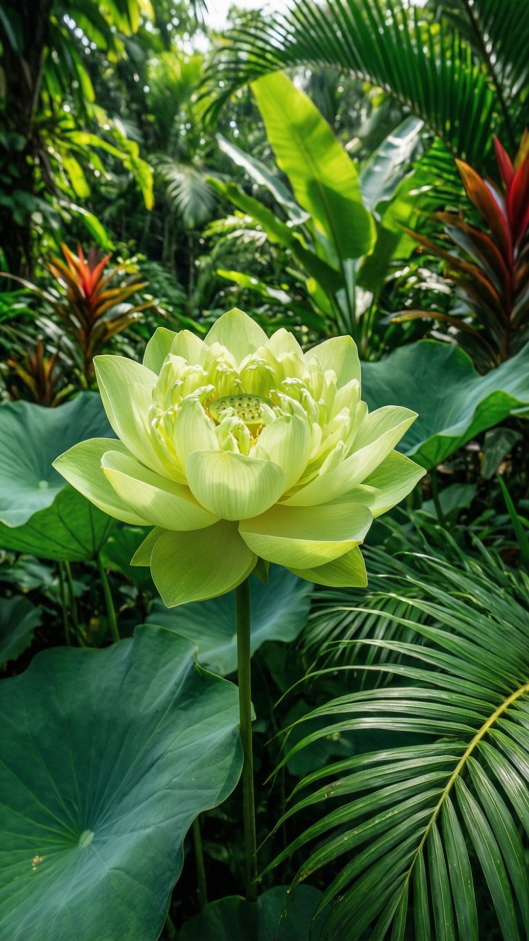 Lotus ya Kitropiki Picha ya Ukuta