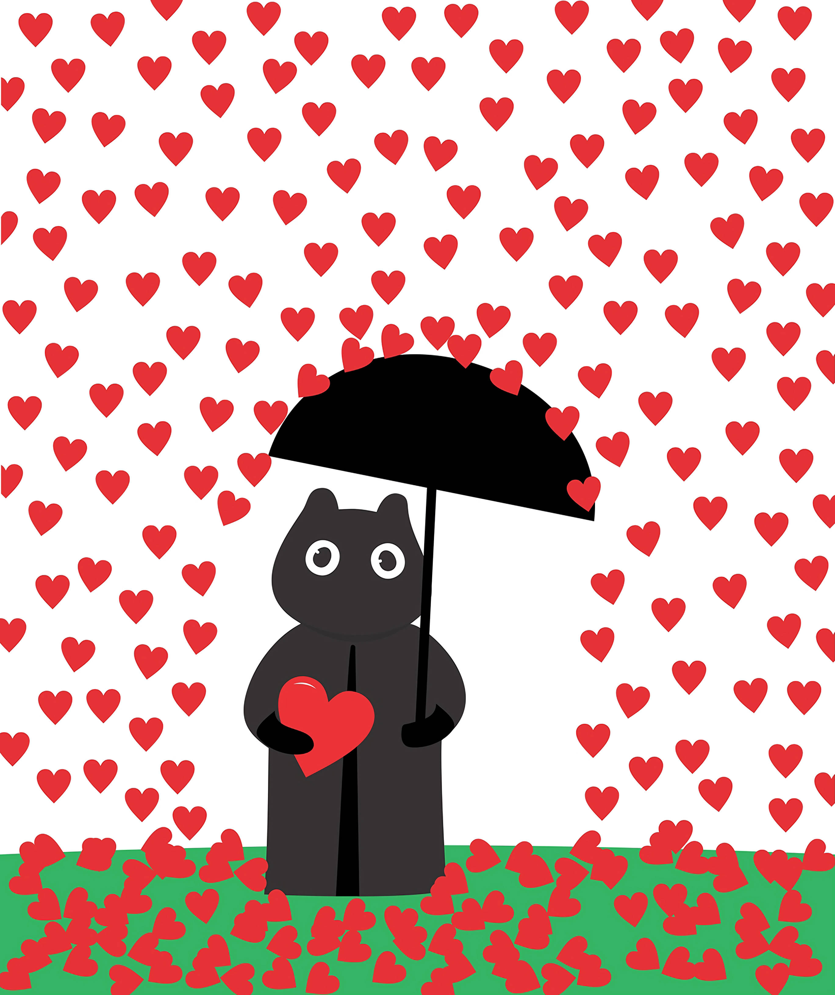 Love Through the Rain Picha ya Ukuta