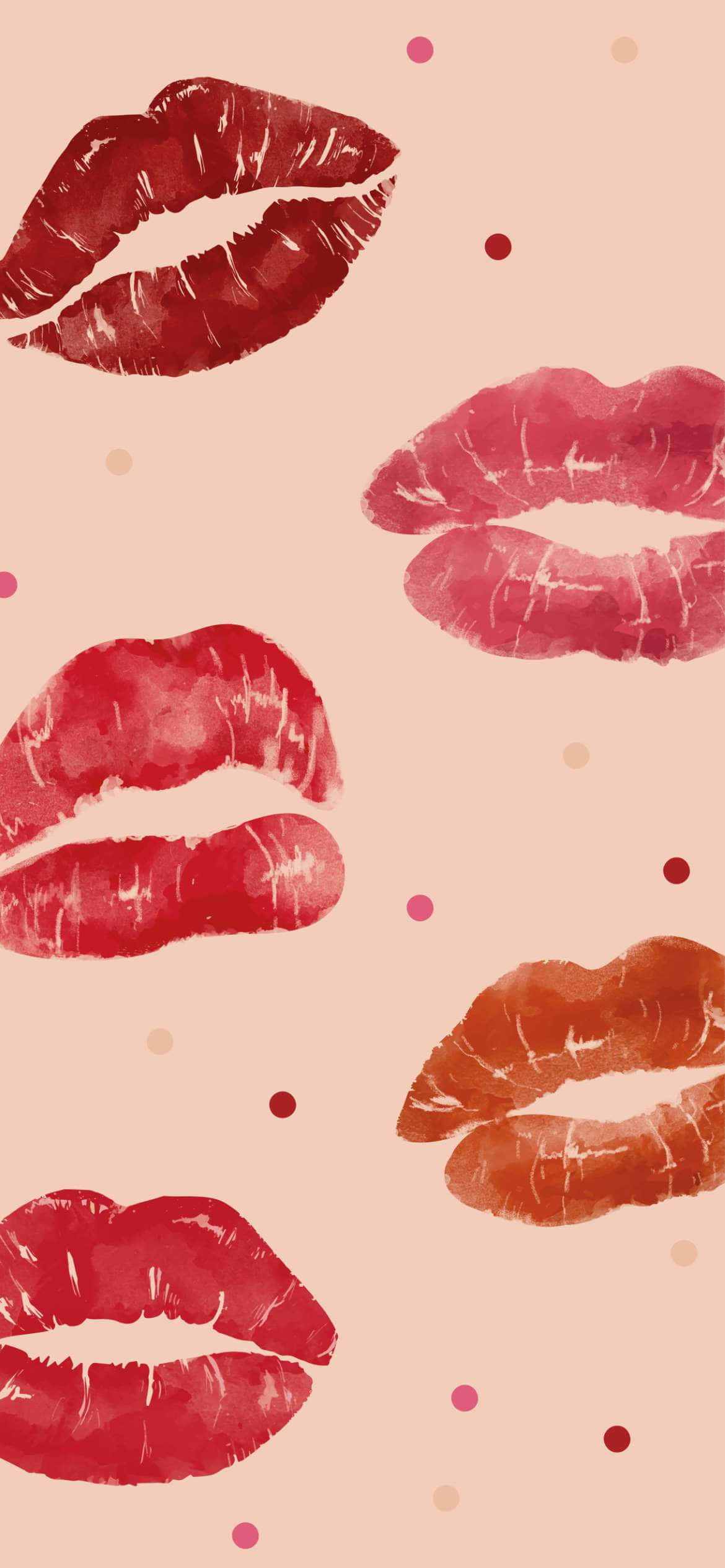 Lovely Girl Lipstick Aesthetic Valentine's Day Picha ya Ukuta