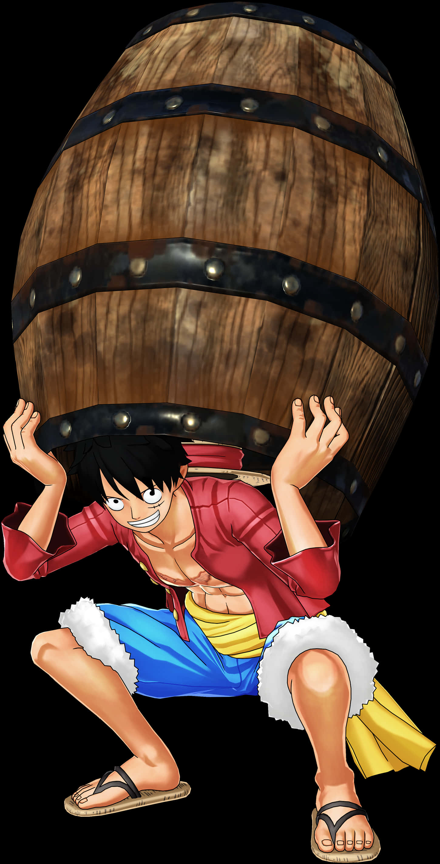 Luffy Akishika Pipa Kubwa Picha ya Ukuta