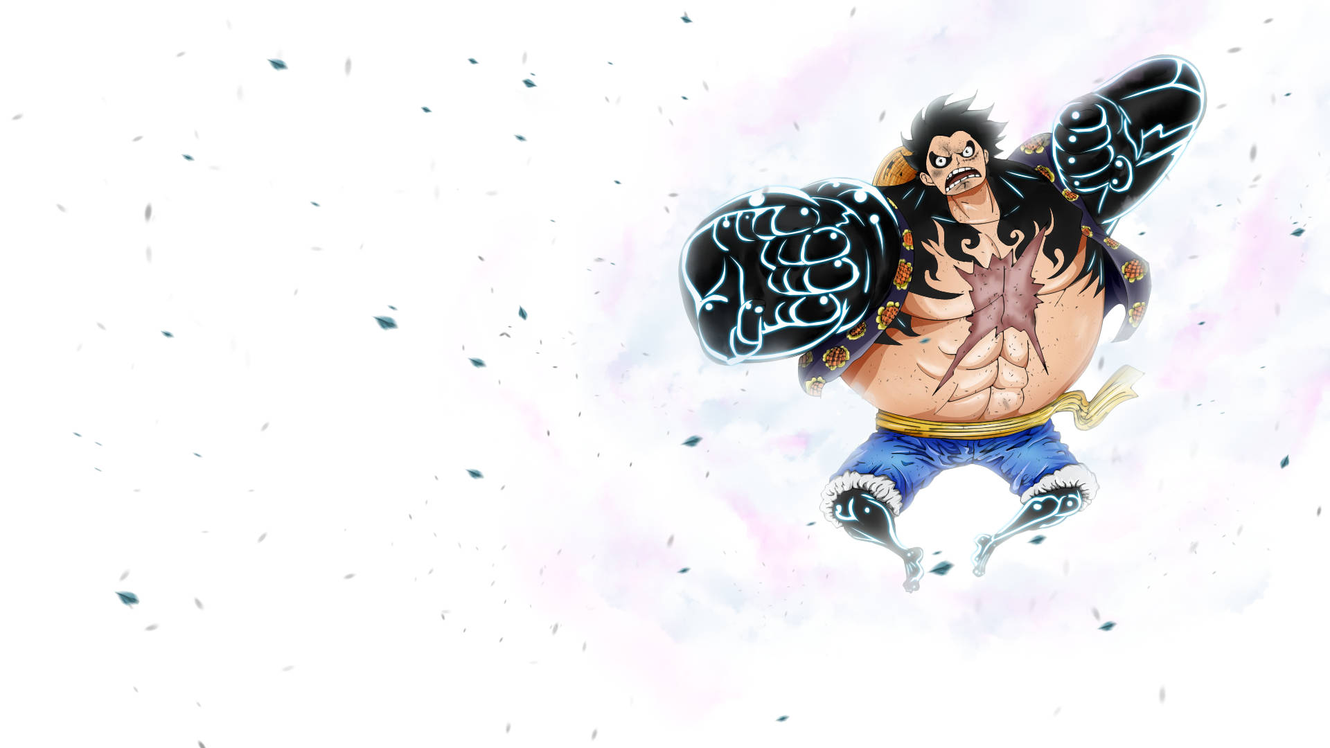 Luffy Akiwa na Misuli Mikubwa na Yenye Nguvu Picha ya Ukuta