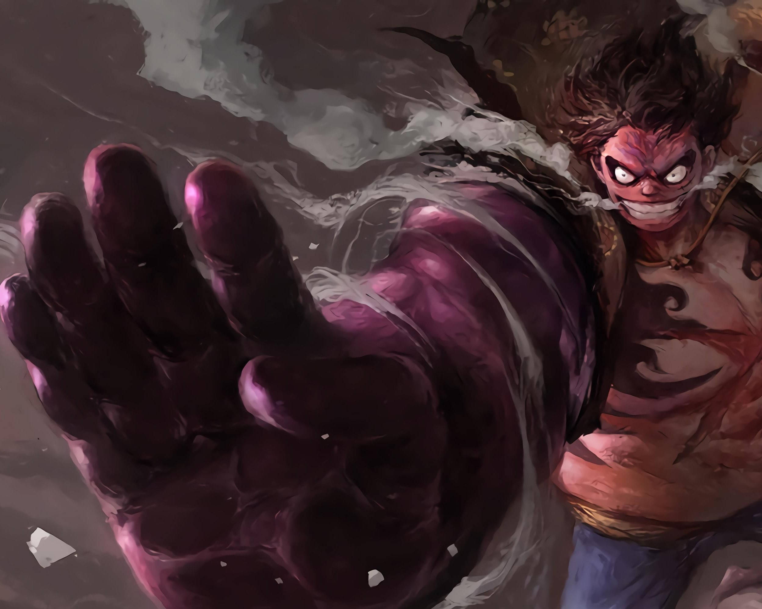 Luffy Gear 4 Smile ya Ajabu Picha ya Ukuta