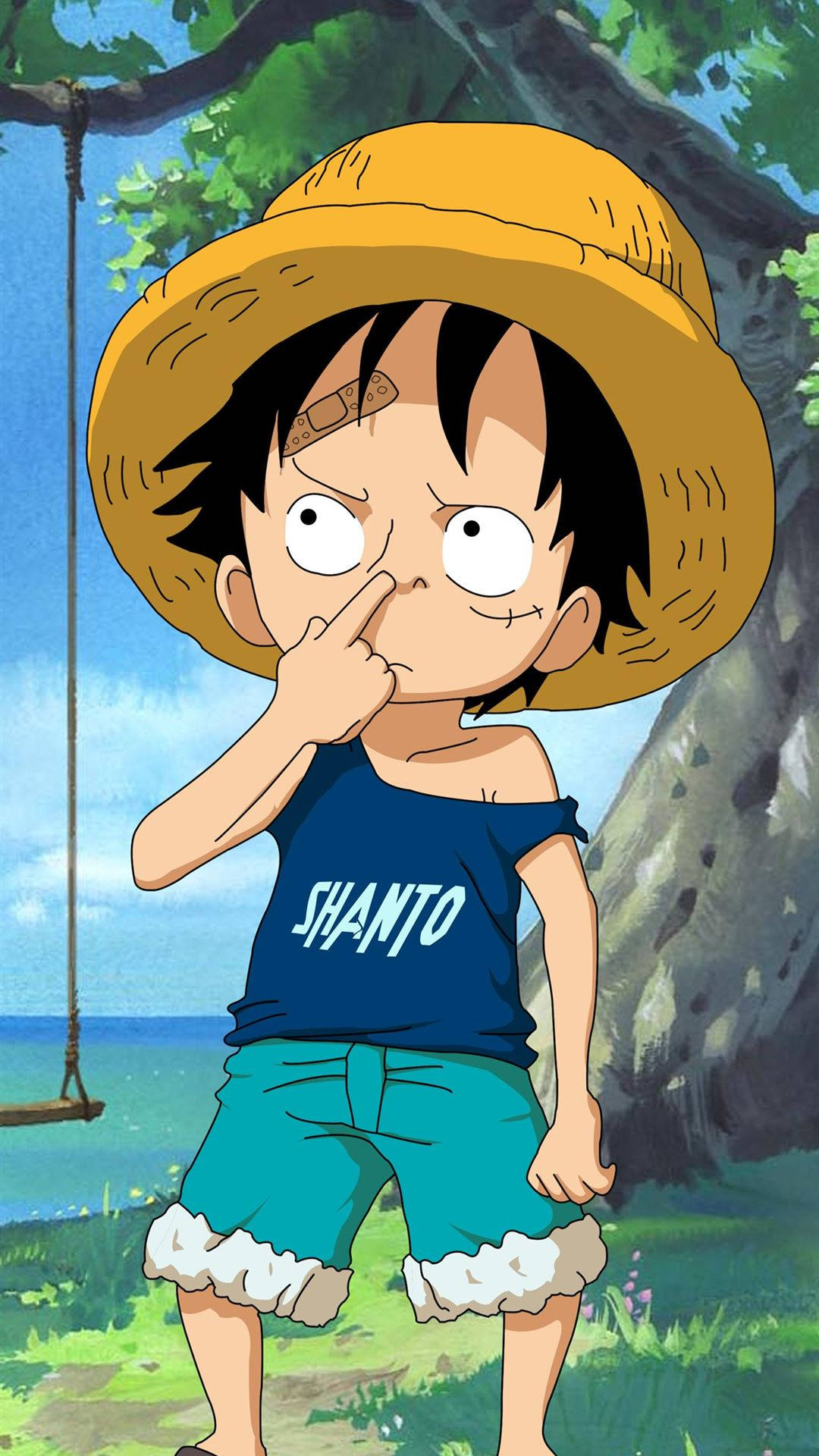 Luffy mdogo One Piece iPhone Picha ya Ukuta