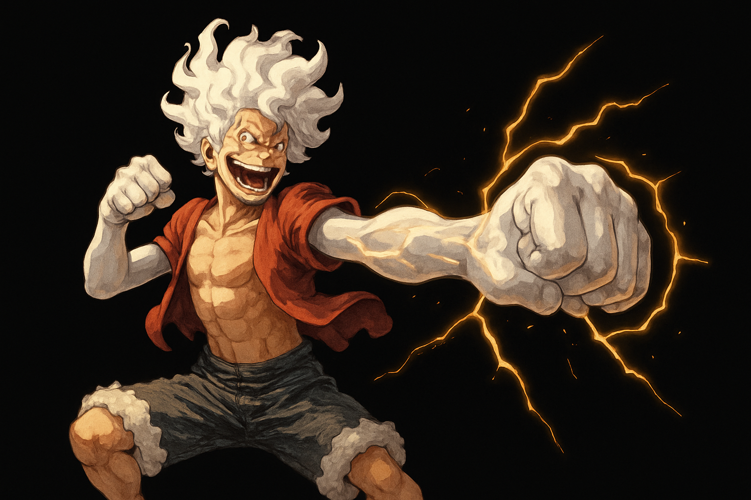 luffy na mshindo wake Picha ya Ukuta