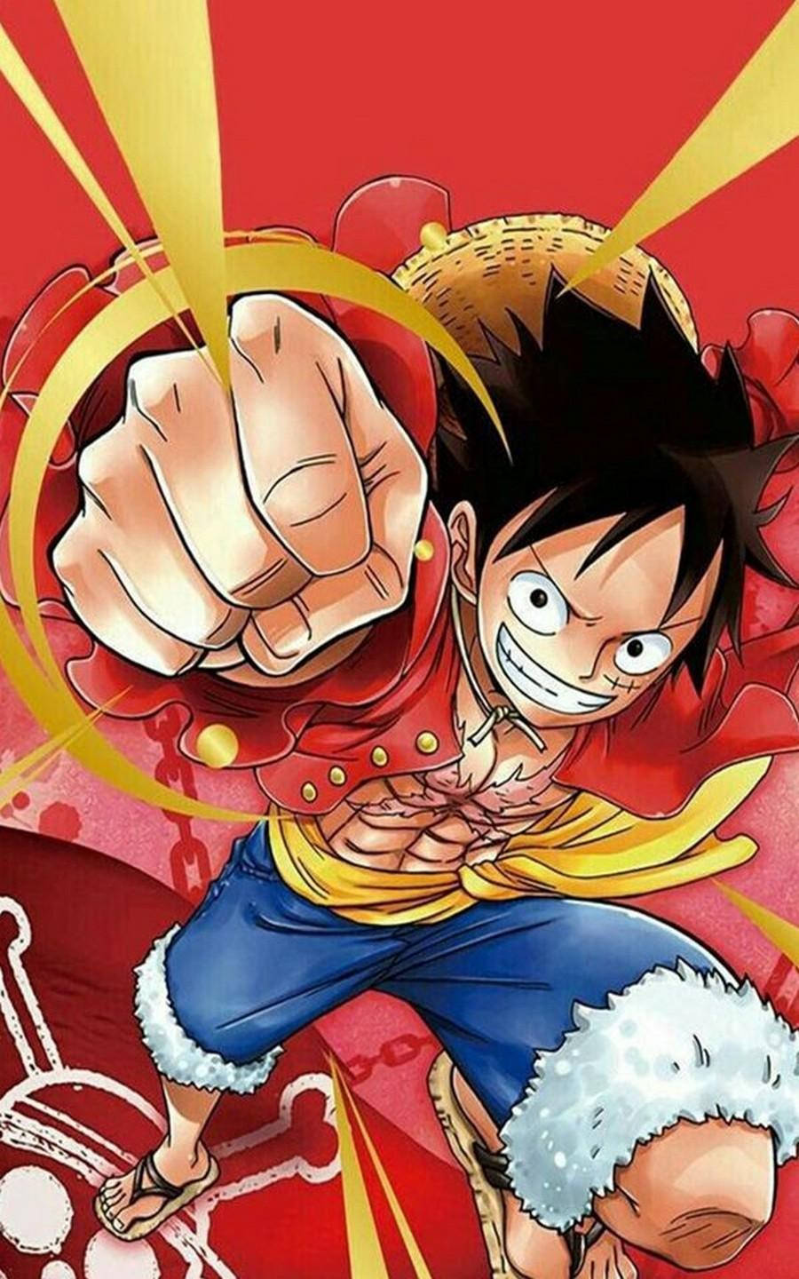 Luffy Smaili na Ukumbwa Picha ya Ukuta