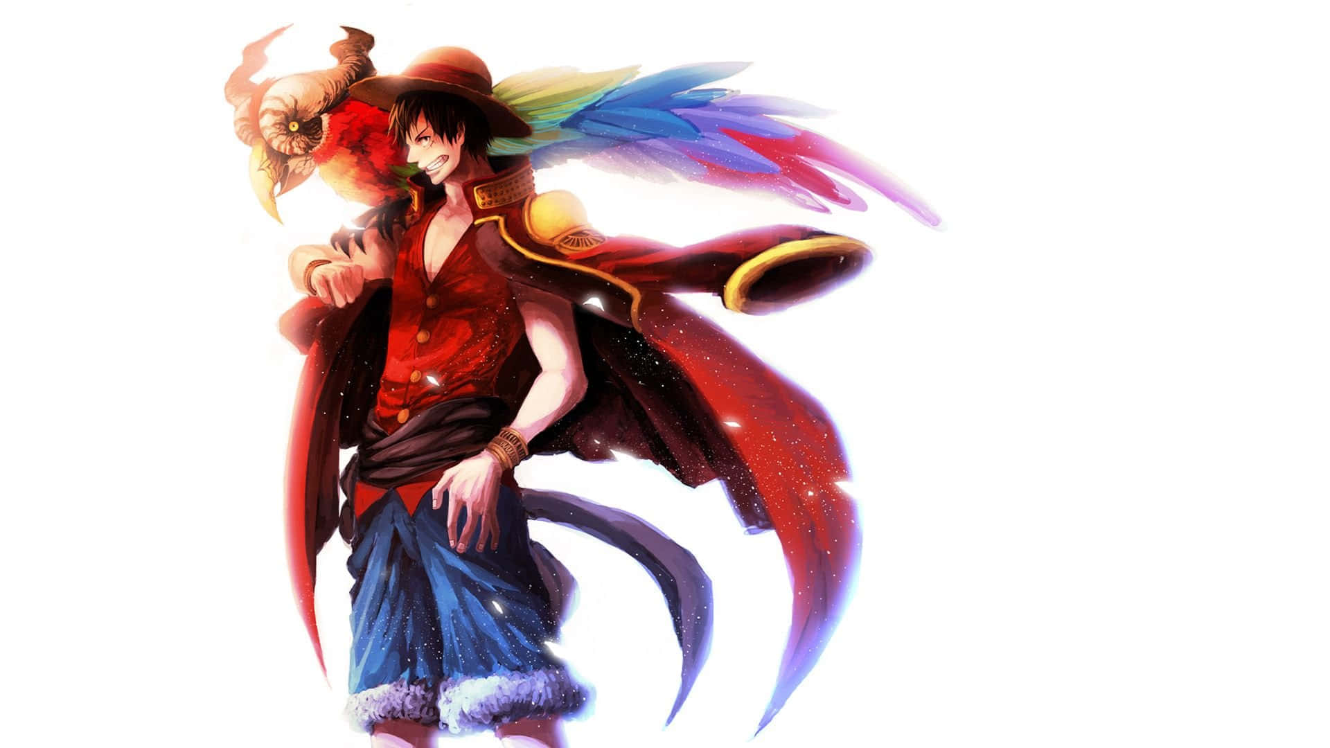 Luffy Tayari Kuchukua Ulimwengu Picha ya Ukuta