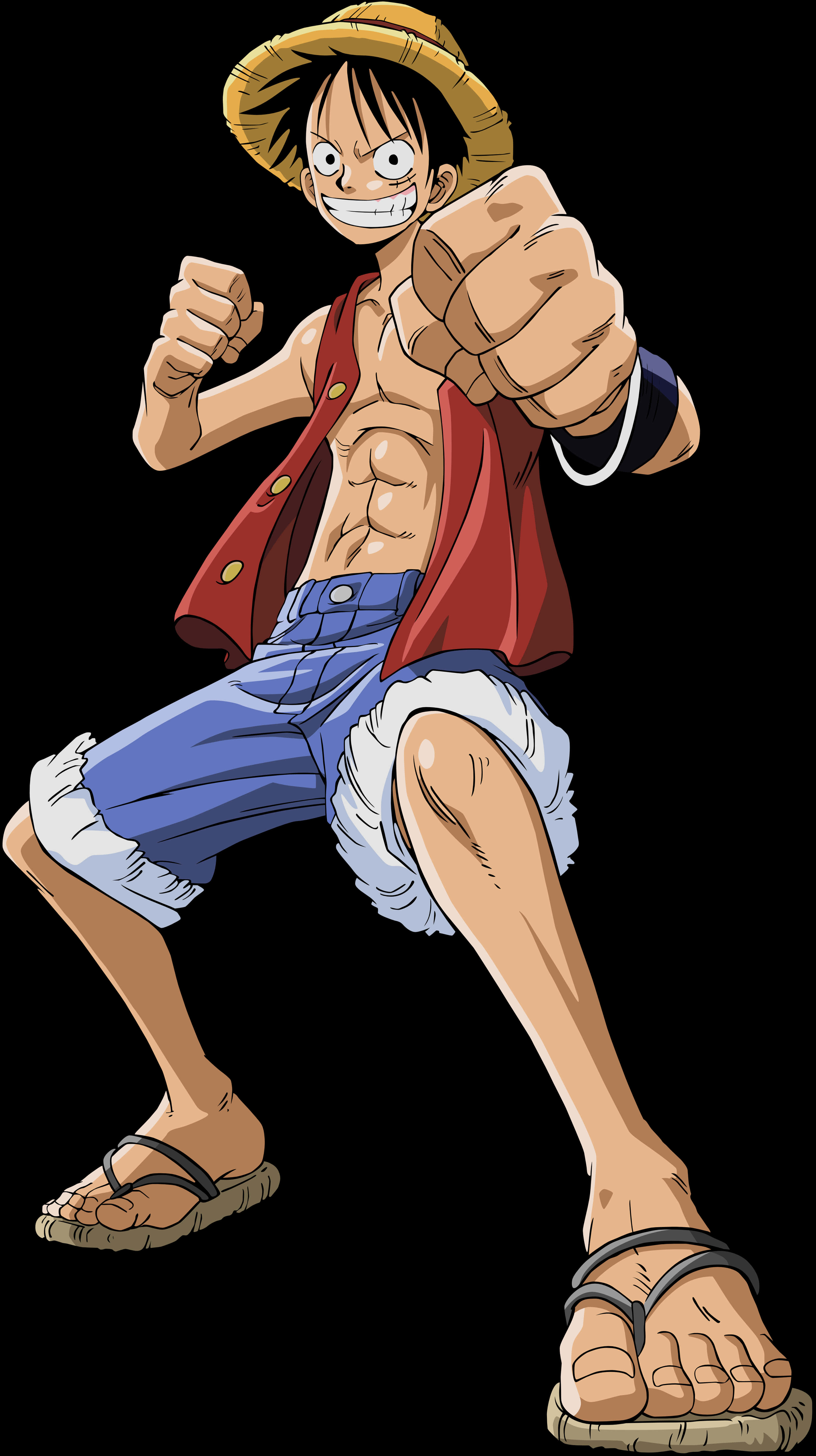 Luffy Tayari Kwa Hatua One Piece Picha ya Ukuta