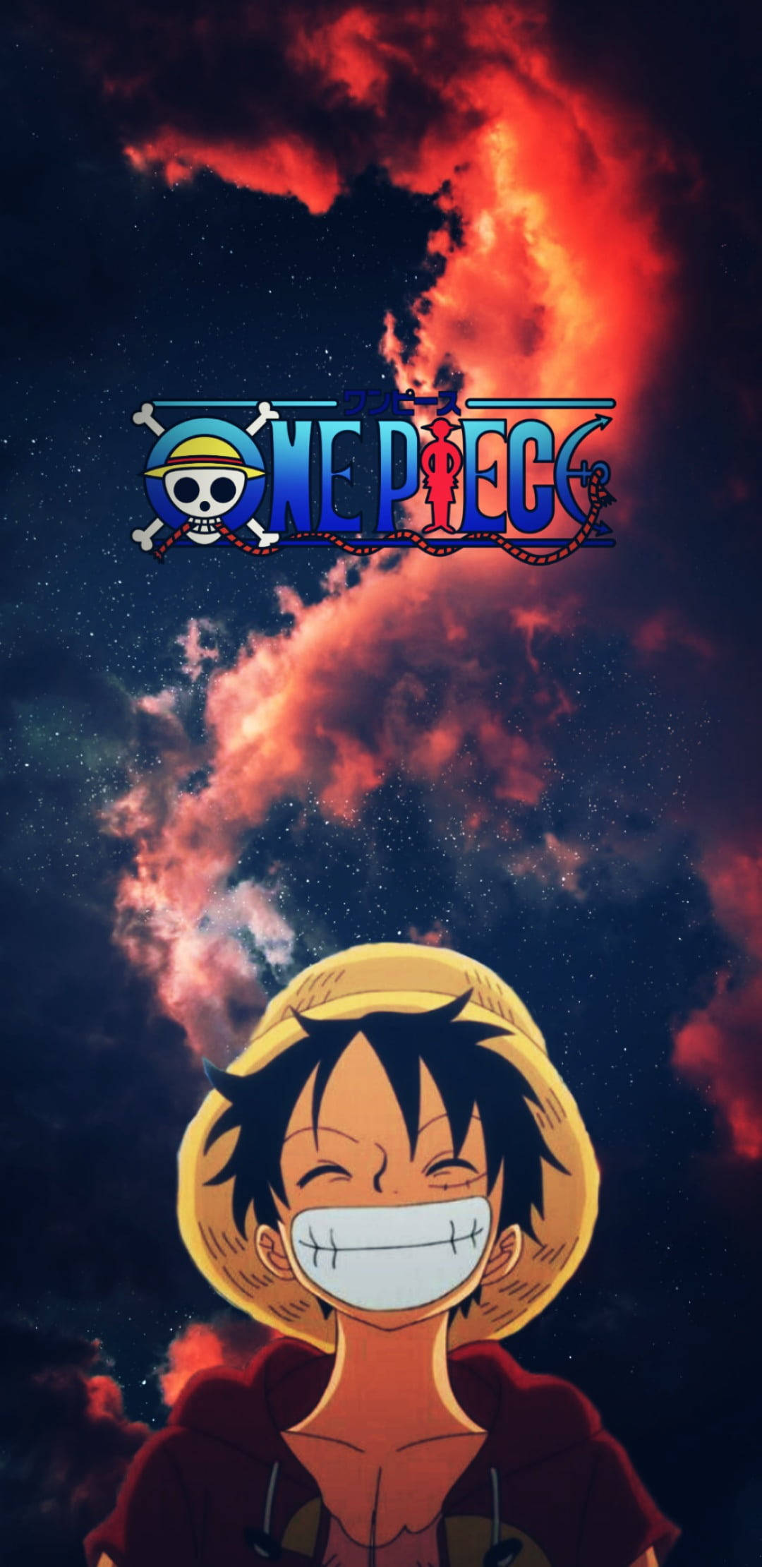 Luffy Usiku Wenye Nyota Aesthetic Na Nembo Picha ya Ukuta