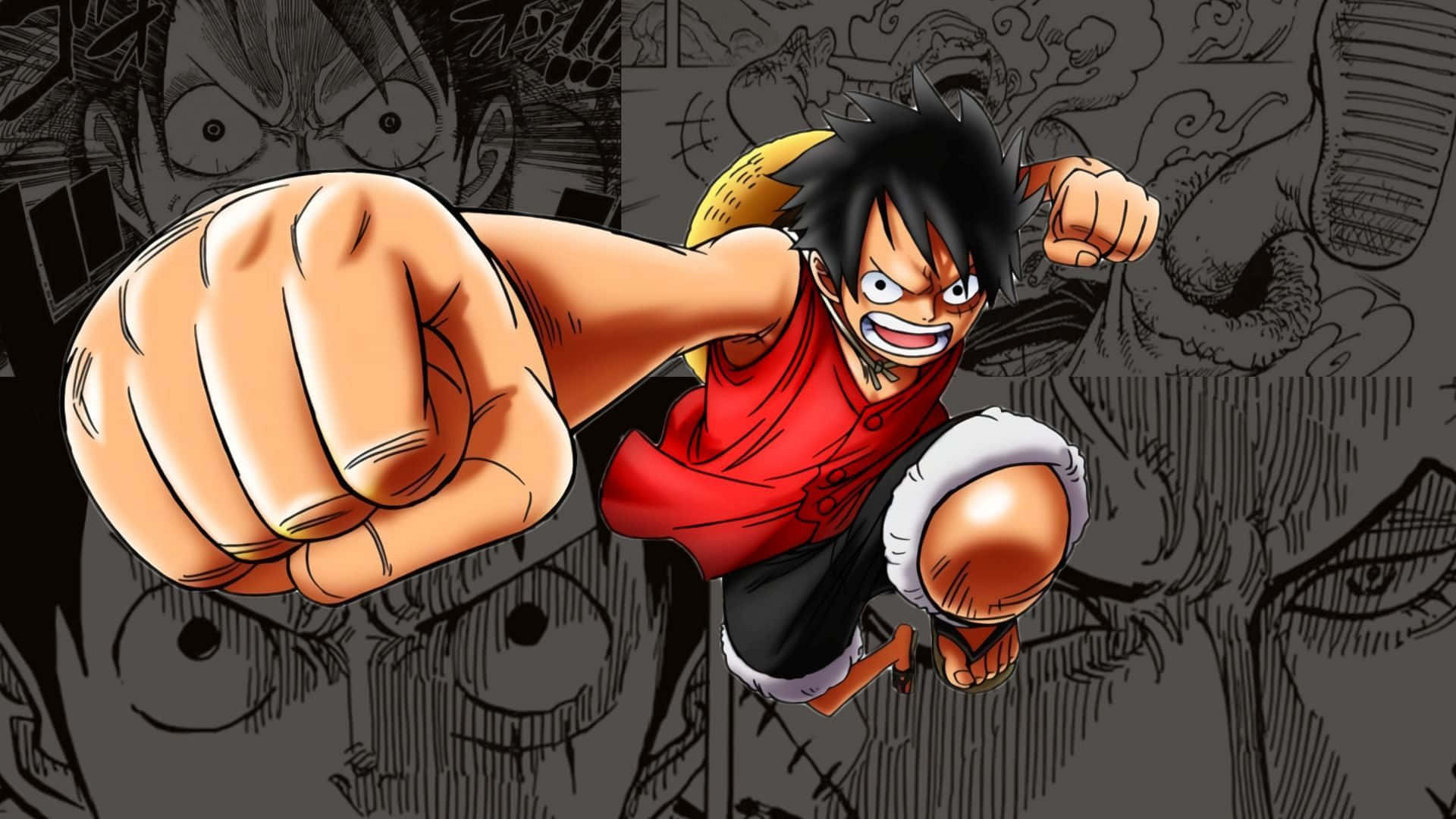 Luffy Yuko Tayari Kushinda Bahari Saba! Picha ya Ukuta
