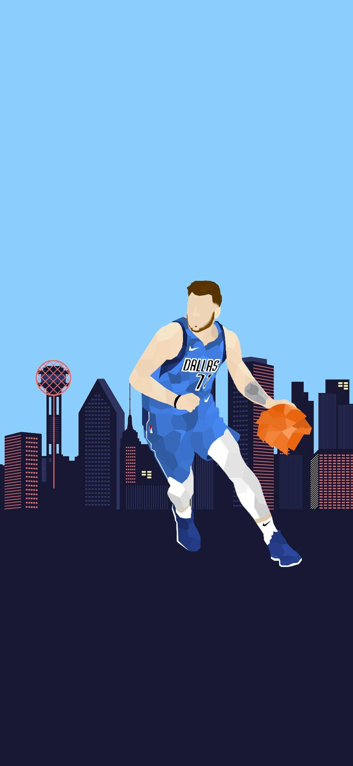 Luka Doncic Vector Art Picha ya Ukuta