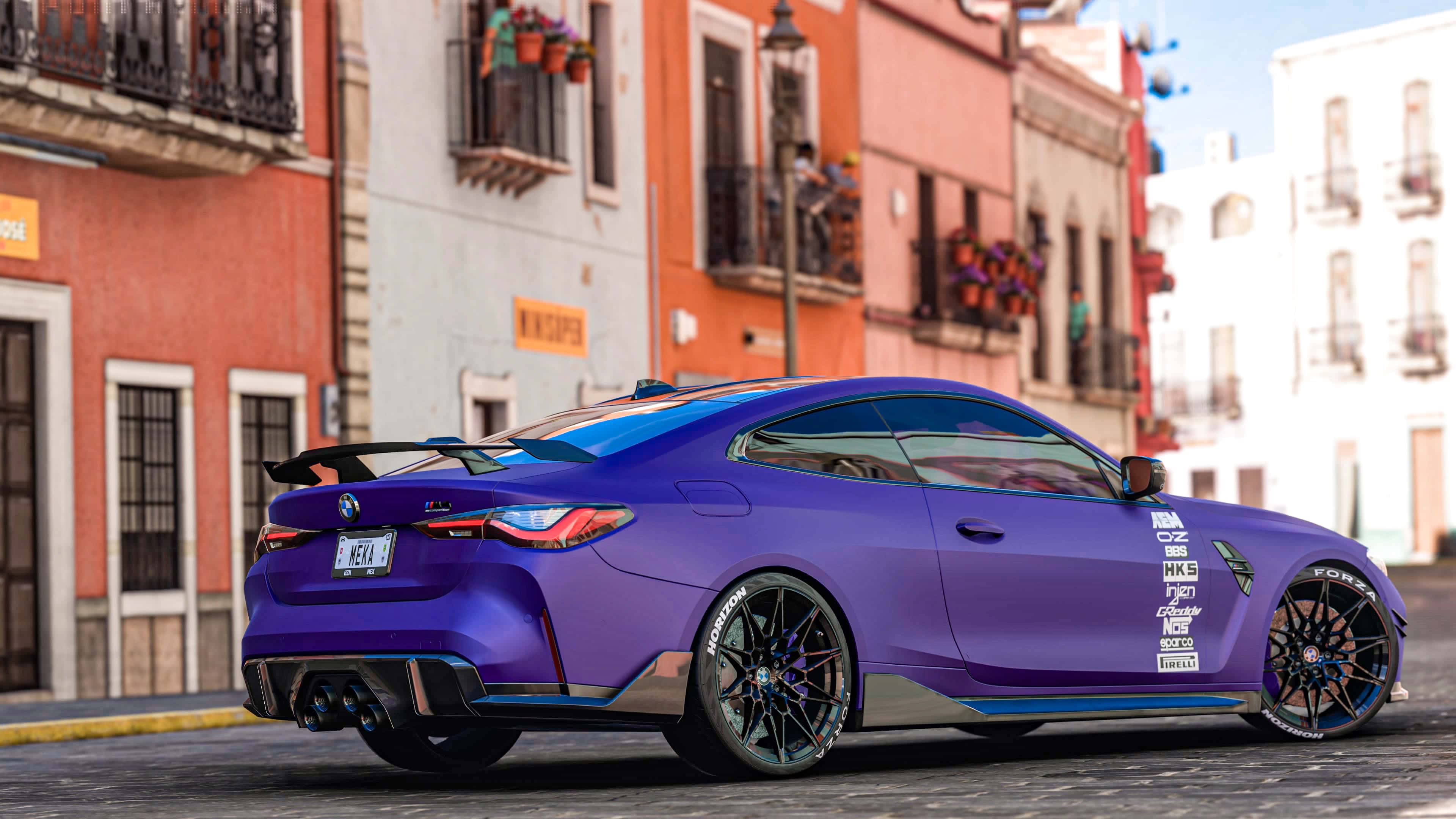 M4 ya Rangi ya Upeo Katika Forza Horizon Mexico Picha ya Ukuta