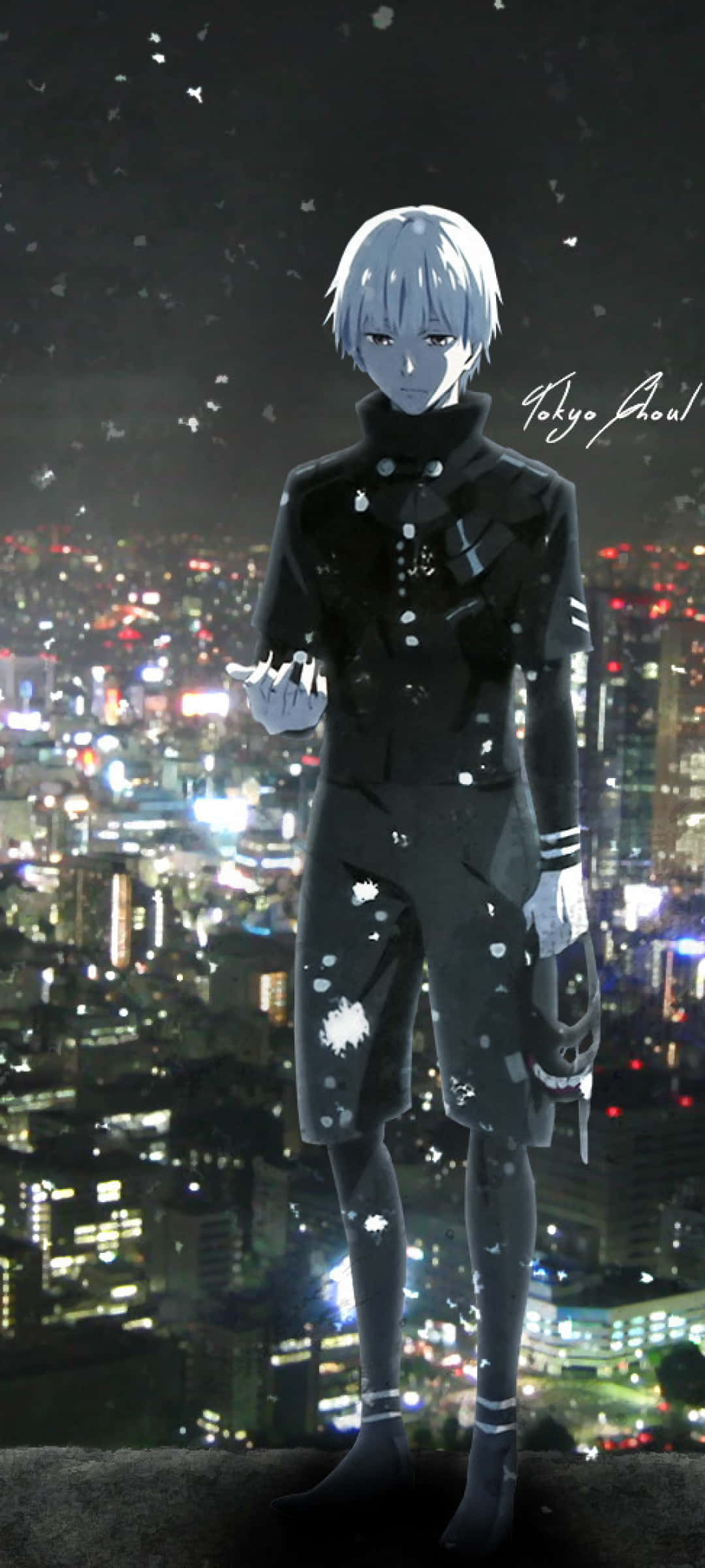 Mabadiliko ya Kaneki kuwa ghoul Picha ya Ukuta