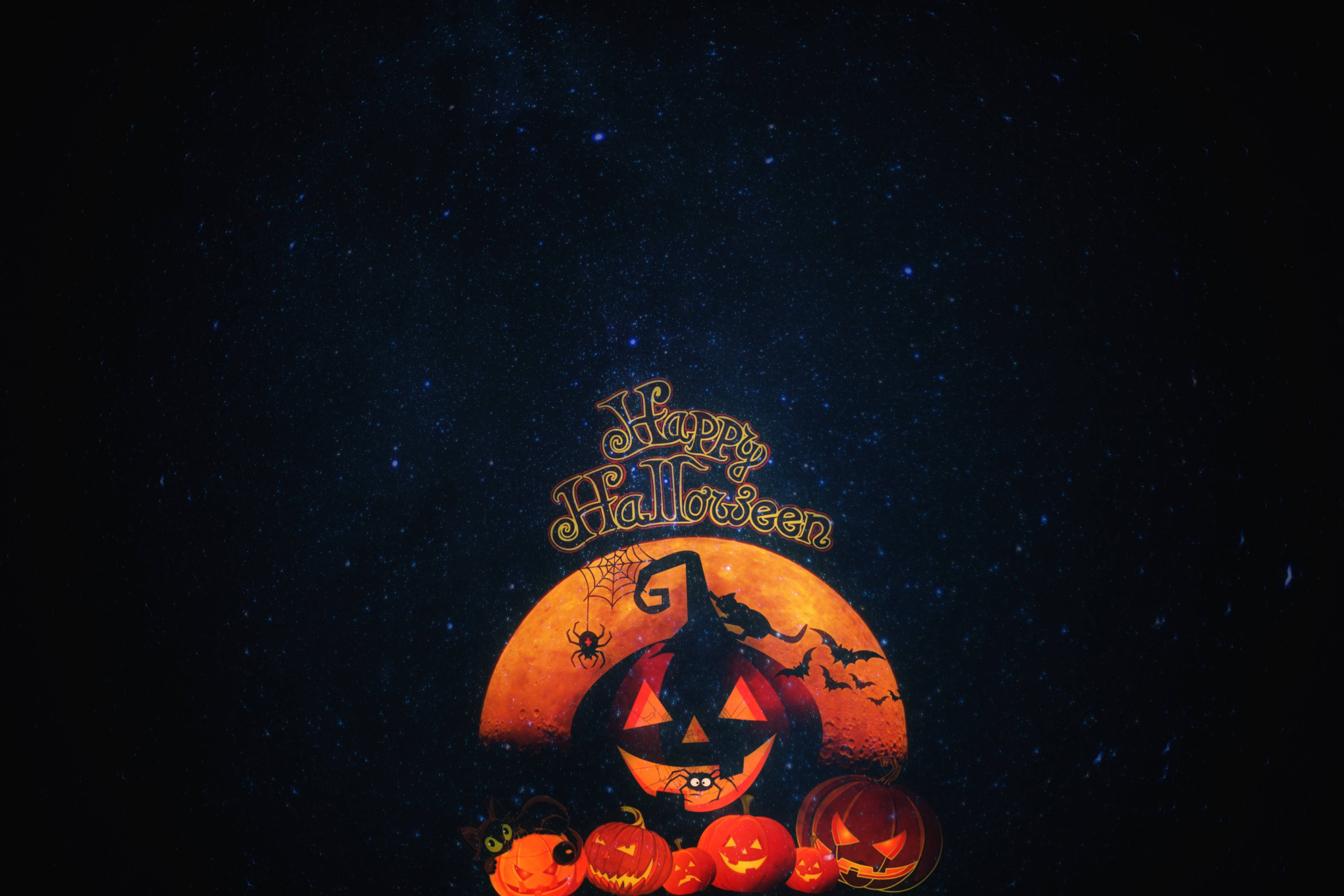 Maboga ya Halloween Njema Picha ya Ukuta