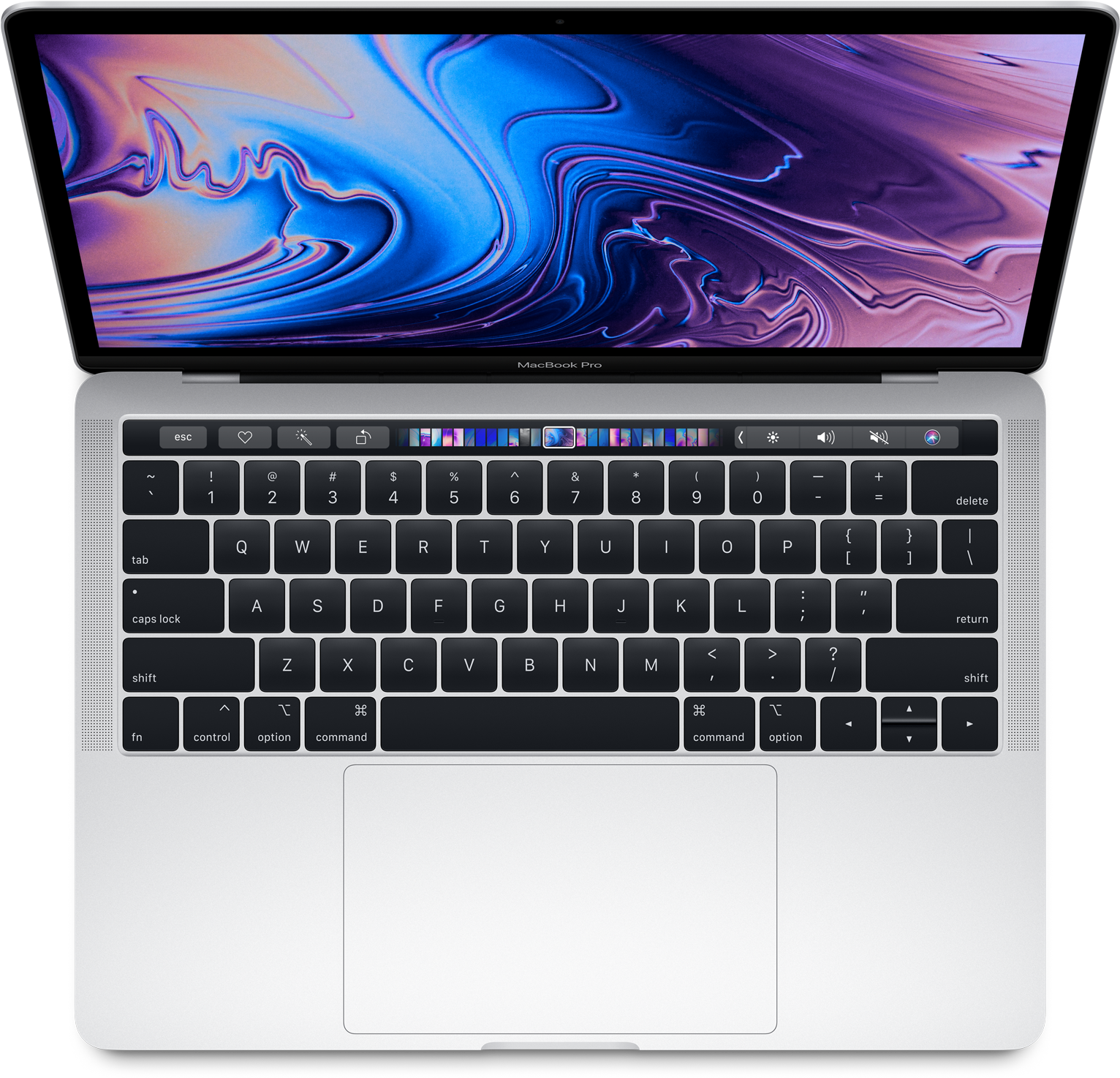 Mac Book Pro Kutoka Juu Imefunguliwa Picha ya Ukuta