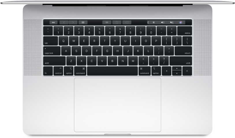 Mac Book Pro Tazamisho la Juu la Kibodi na Trackpad Picha ya Ukuta