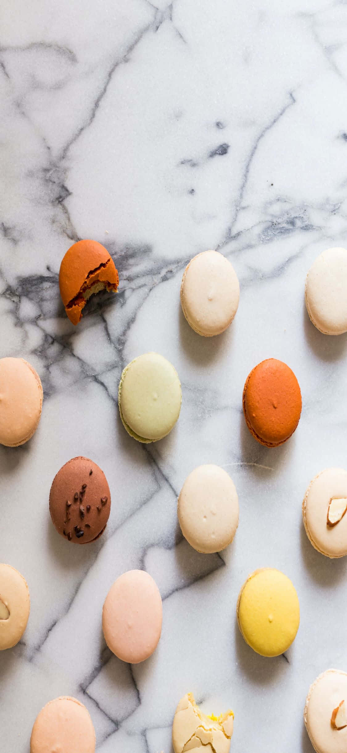 Macaroons Juu ya iPhone X Mandhari ya Marumaru Picha ya Ukuta