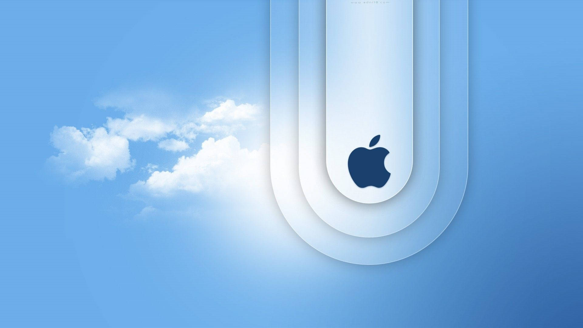 MacBook Air Alama ya Apple Katika Mawingu Picha ya Ukuta