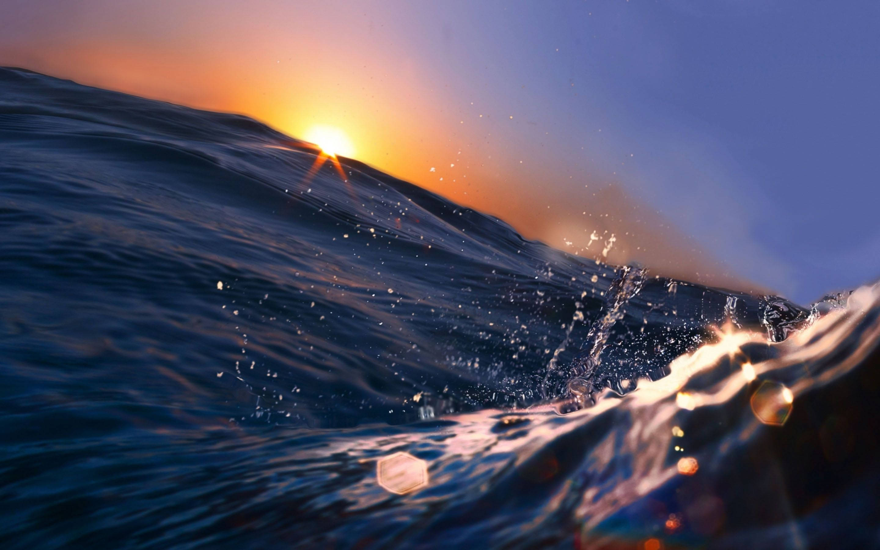 MacBook Pro Ocean Waves Picha ya Ukuta