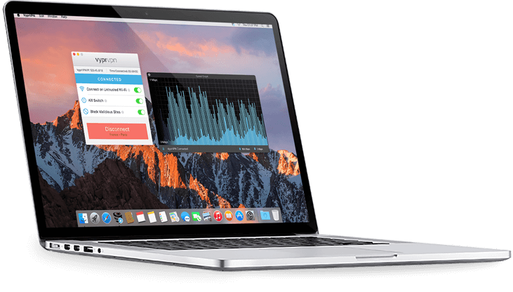 MacBook Pro yenye Muunganisho wa VPN Picha ya Ukuta