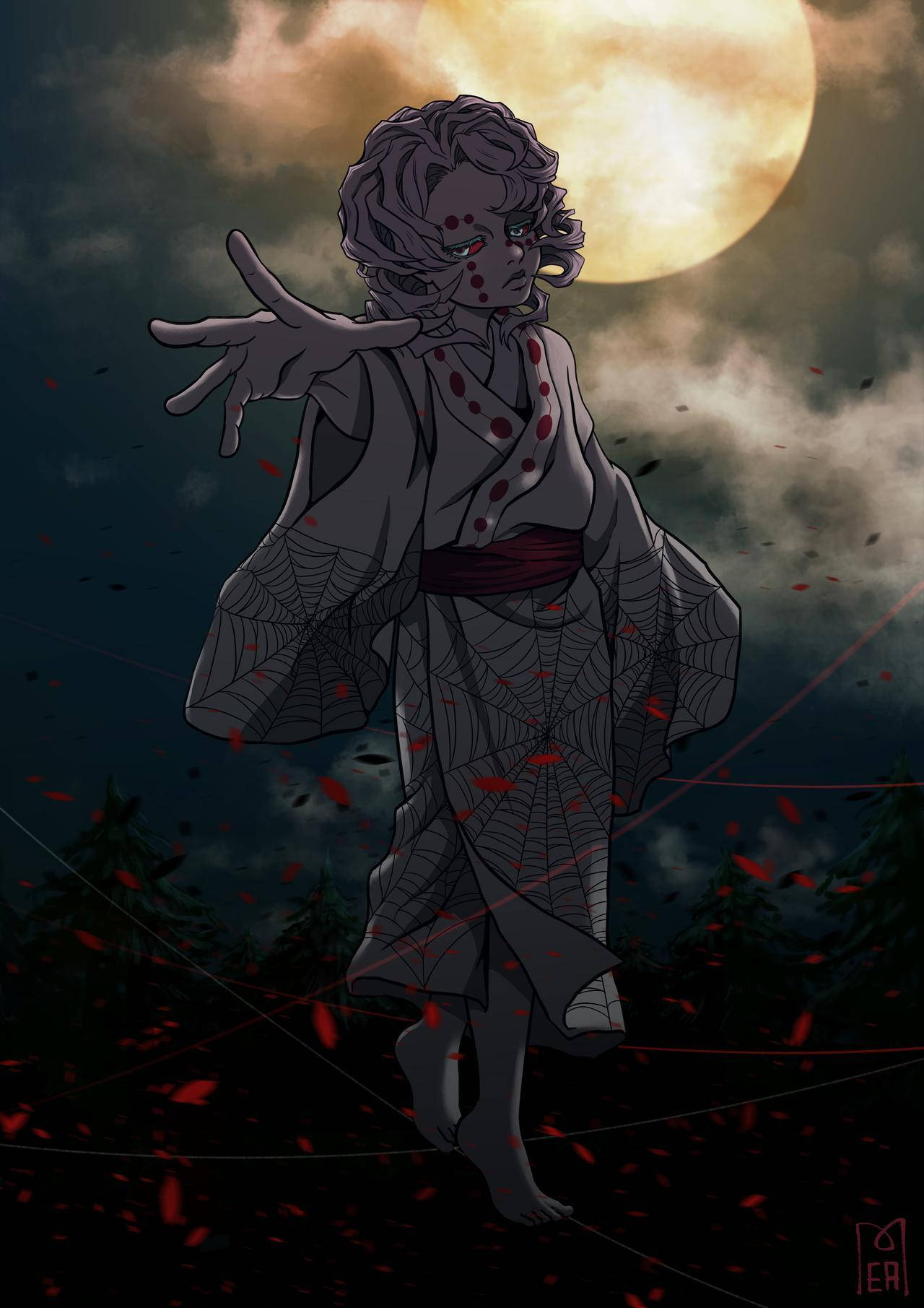 Macha na Rui Demon Slayer Picha ya Ukuta