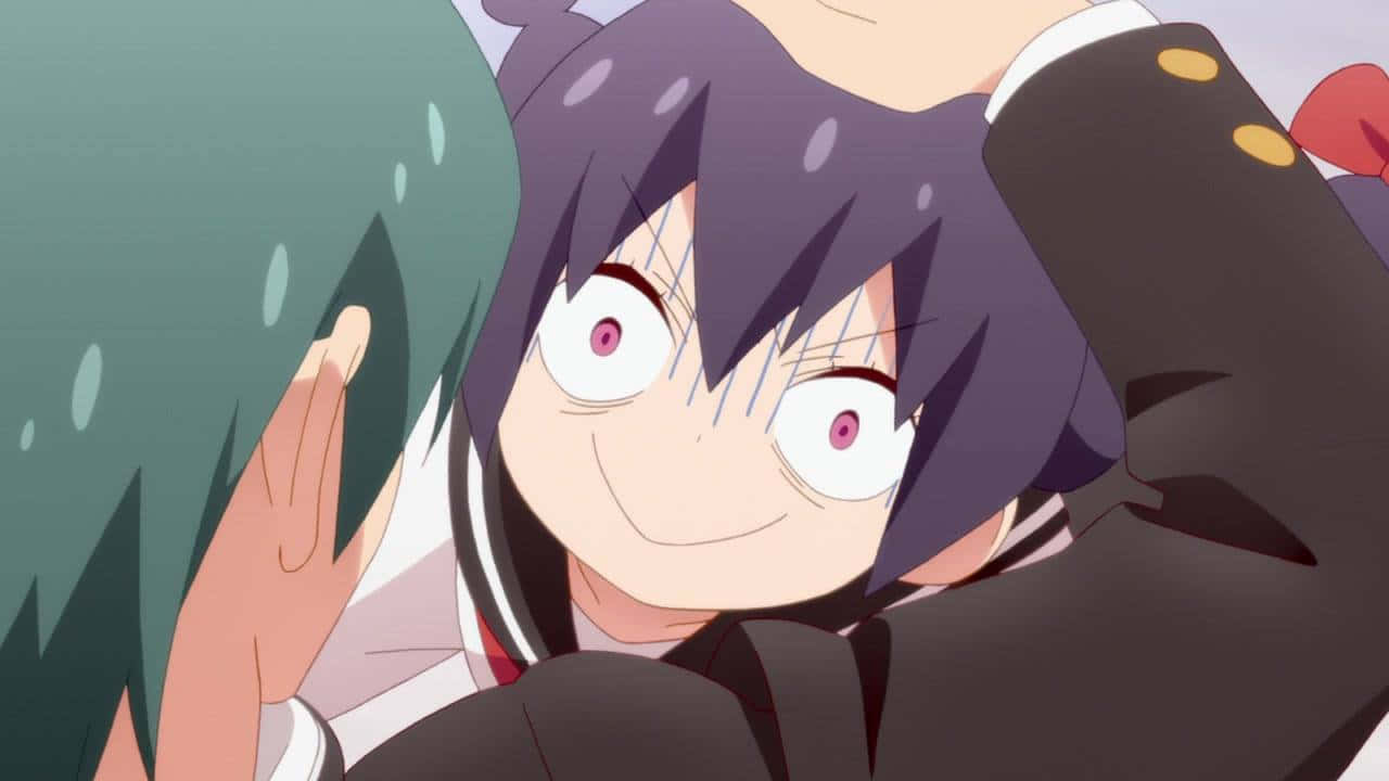 Machafuko na vicheko ndani ya treni ya anime ya kuchekesha! Picha ya Ukuta