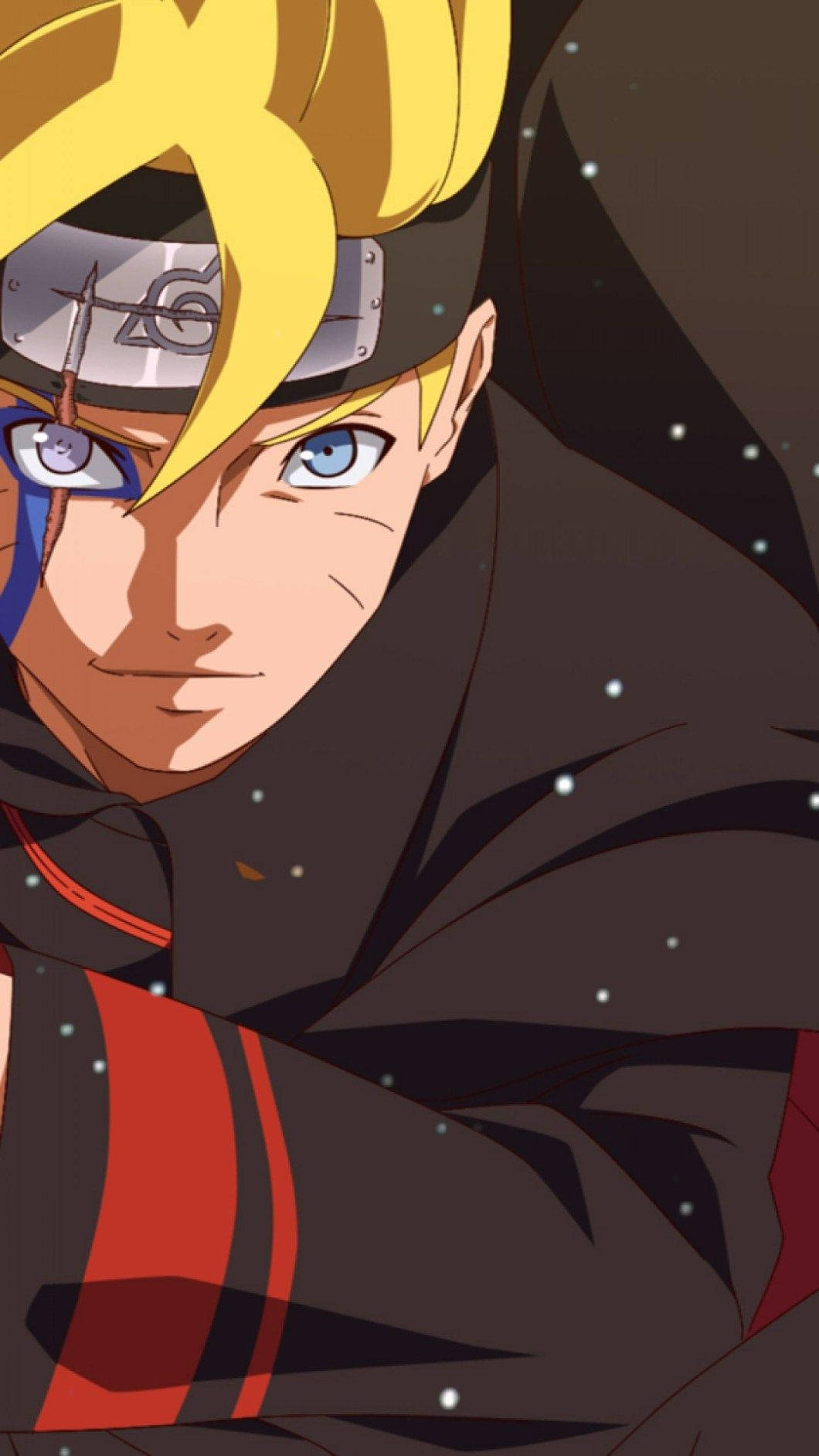Machirurdia ya Naruto yenye Macho ya Bluu na Zambarau Picha ya Ukuta