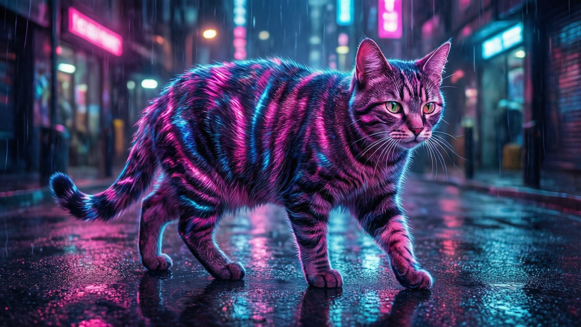 Macho wa Neon Cyber Picha ya Ukuta