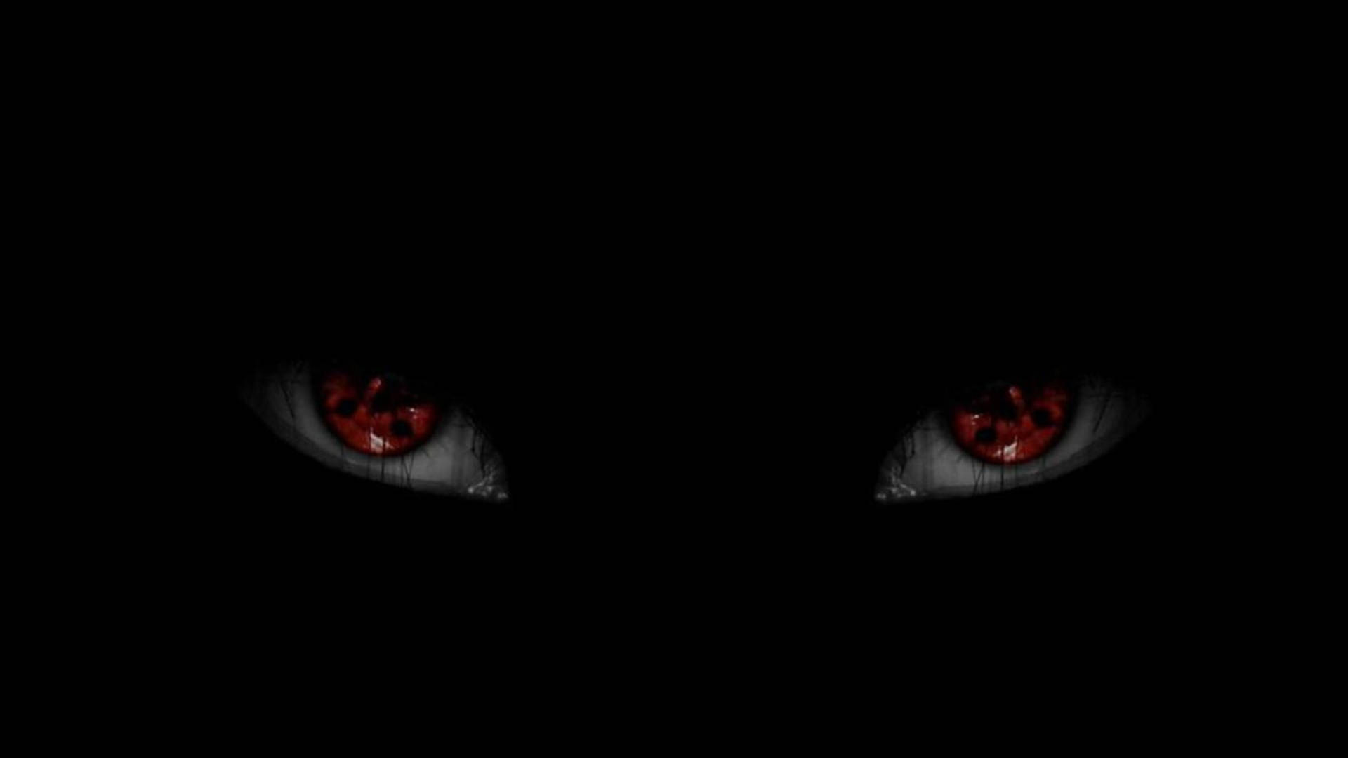 Macho Weusi ya Sharingan kutoka Anime Picha ya Ukuta