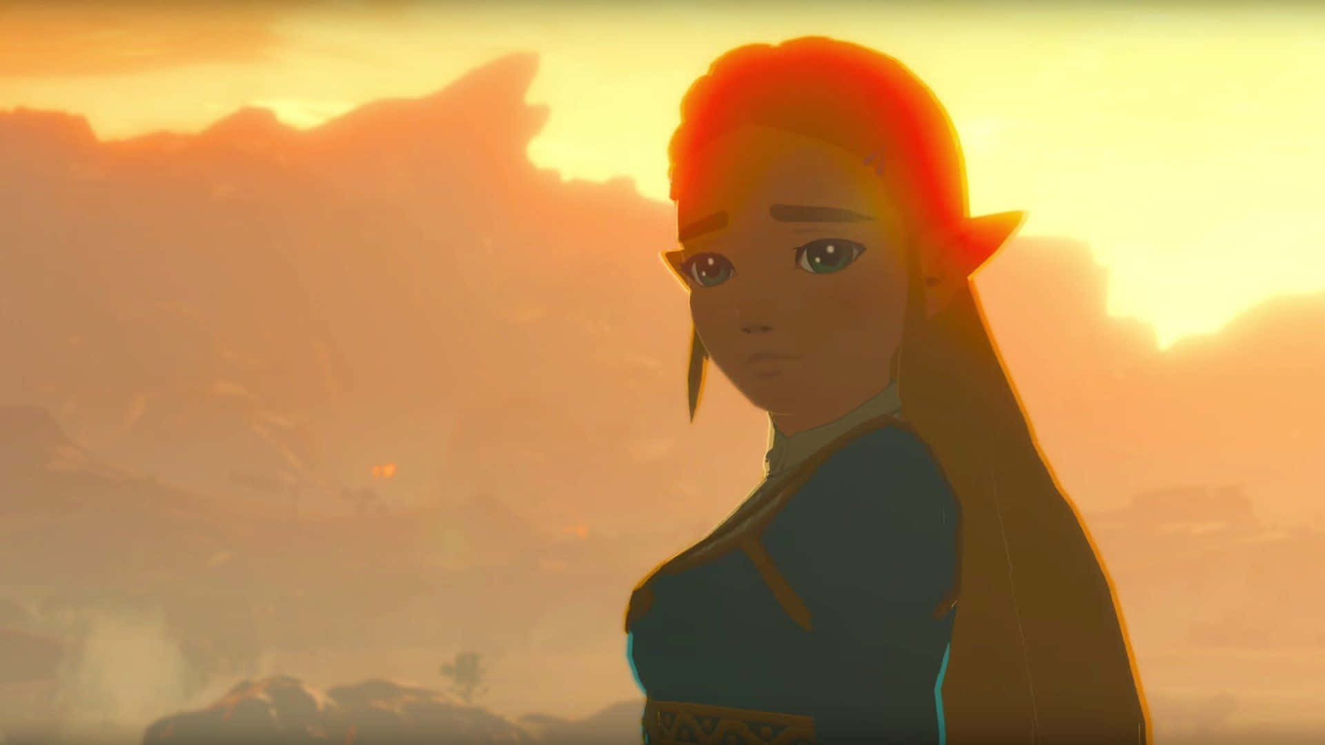 Macho ya Huzuni ya Princess Zelda Botw Picha ya Ukuta