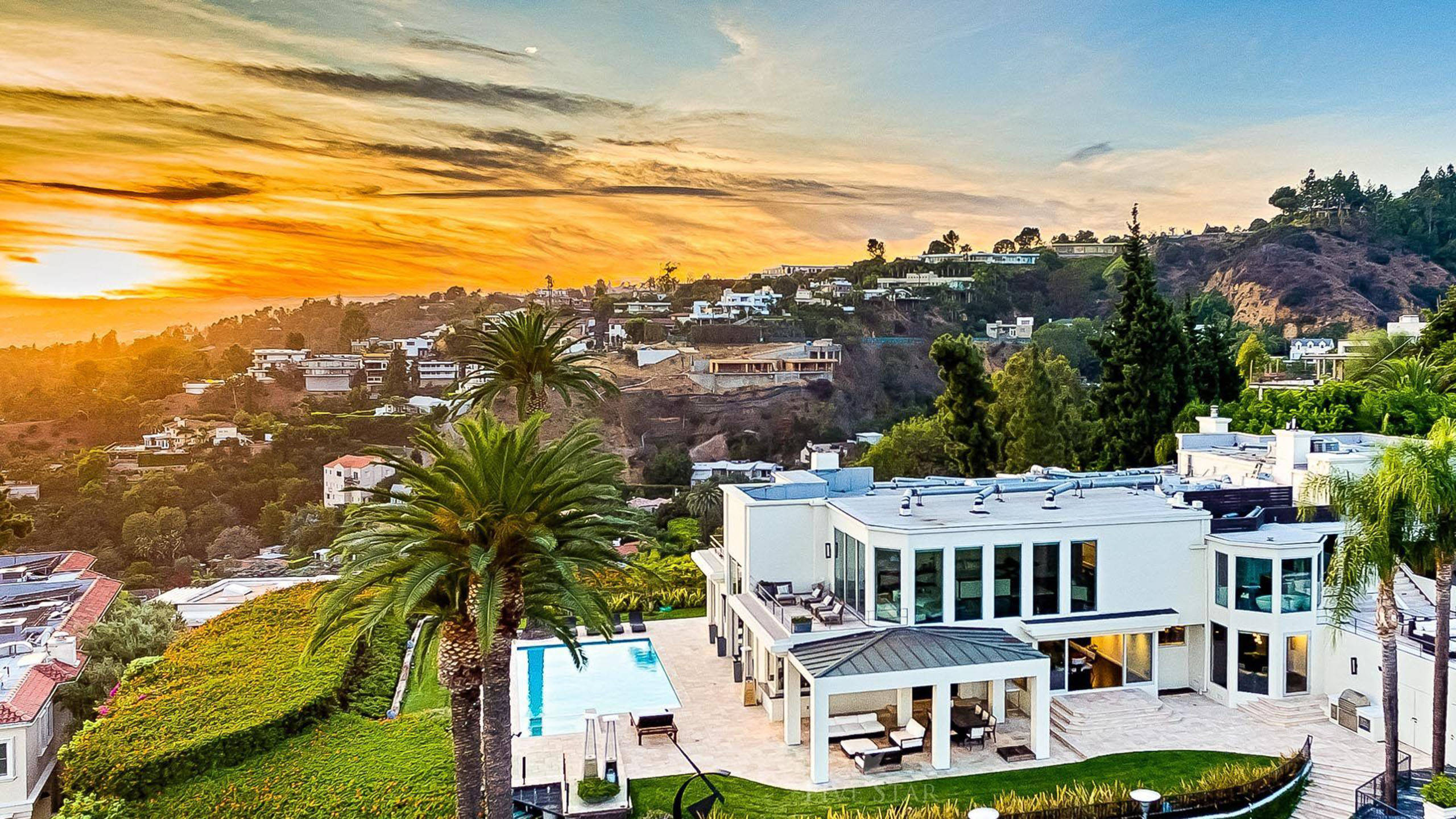 Macho ya Jua Beverly Hills Los Angeles Picha ya Ukuta