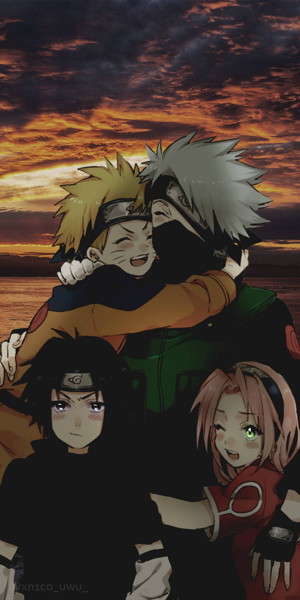 Macho ya Jua Timu 7 Naruto iPhone Picha ya Ukuta