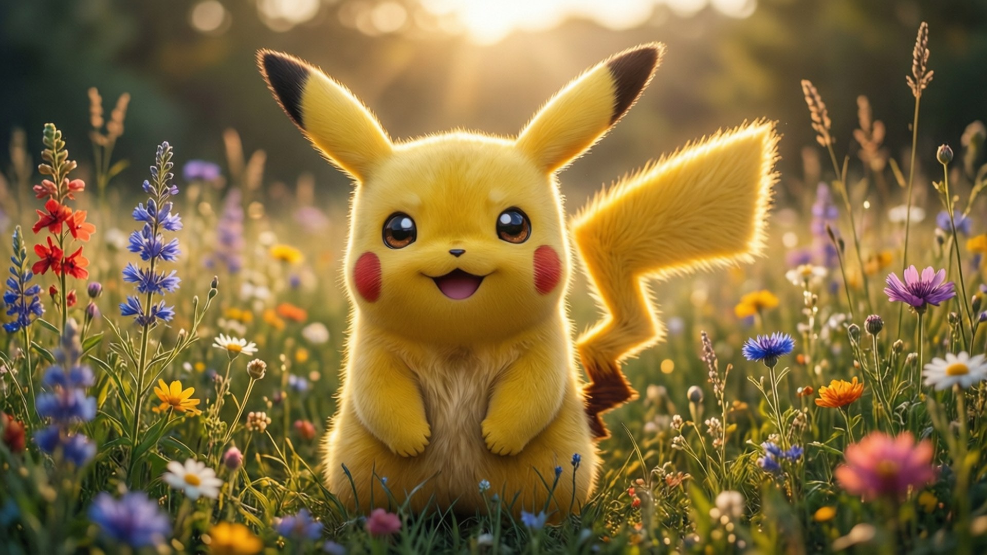 Macho ya Pikachu Picha ya Ukuta