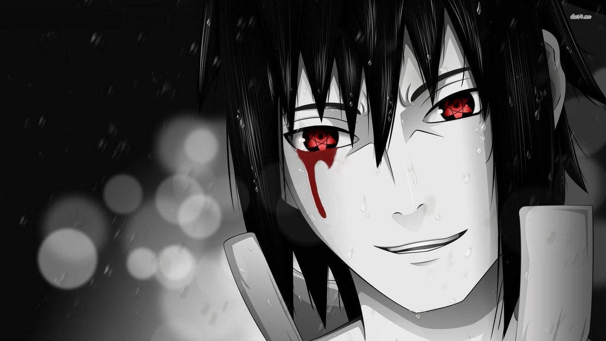 Macho ya Sharingan ya Sasuke Uchiha Picha ya Ukuta