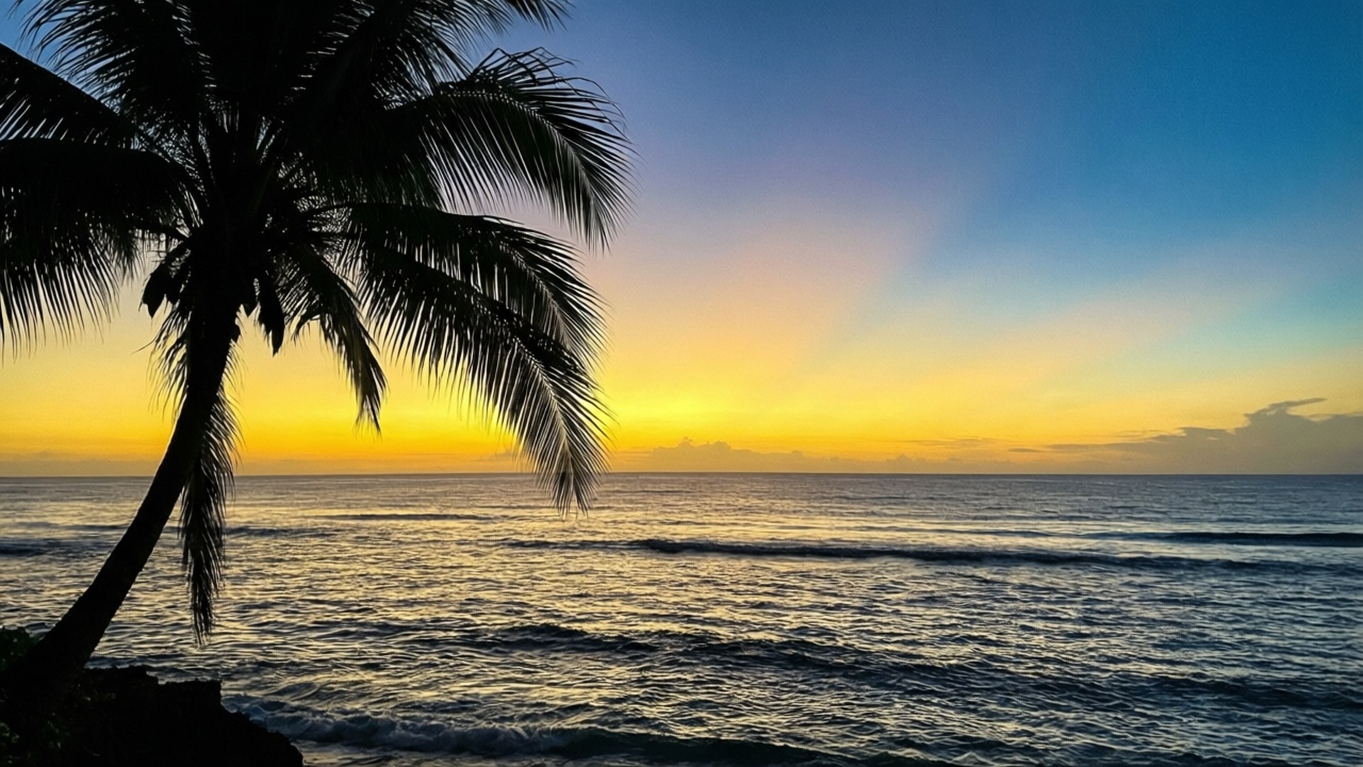 Machweo ya Paradiso ya Kitropiki Picha ya Ukuta